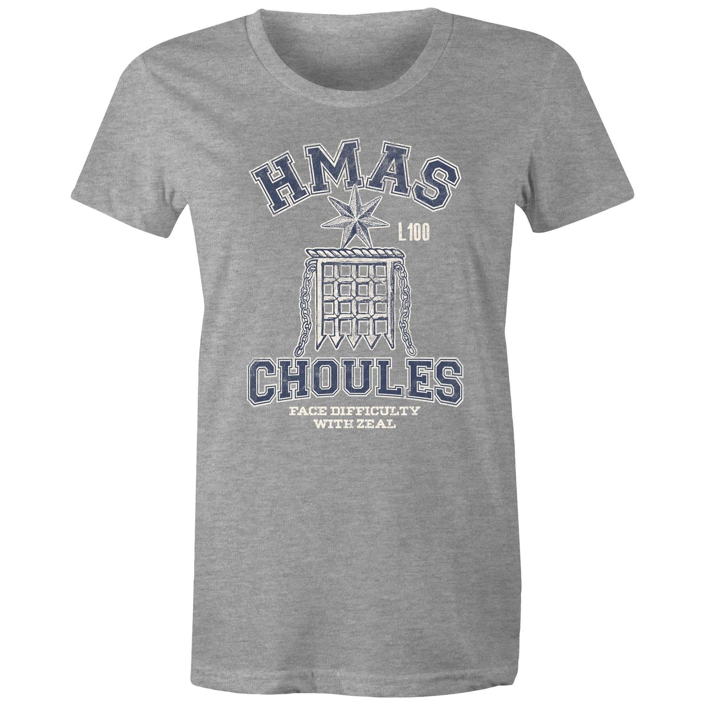 HMAS Choules L100 Women's T-shirt (style Alpha, blue)