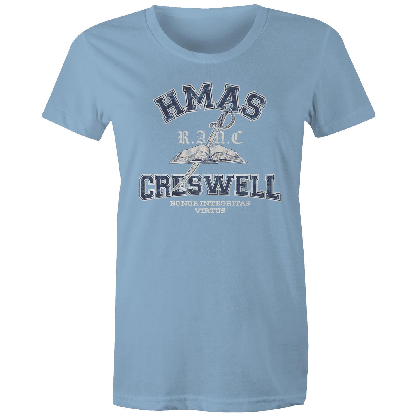 HMAS Creswell Women's T-shirt (Style Alpha, blue)