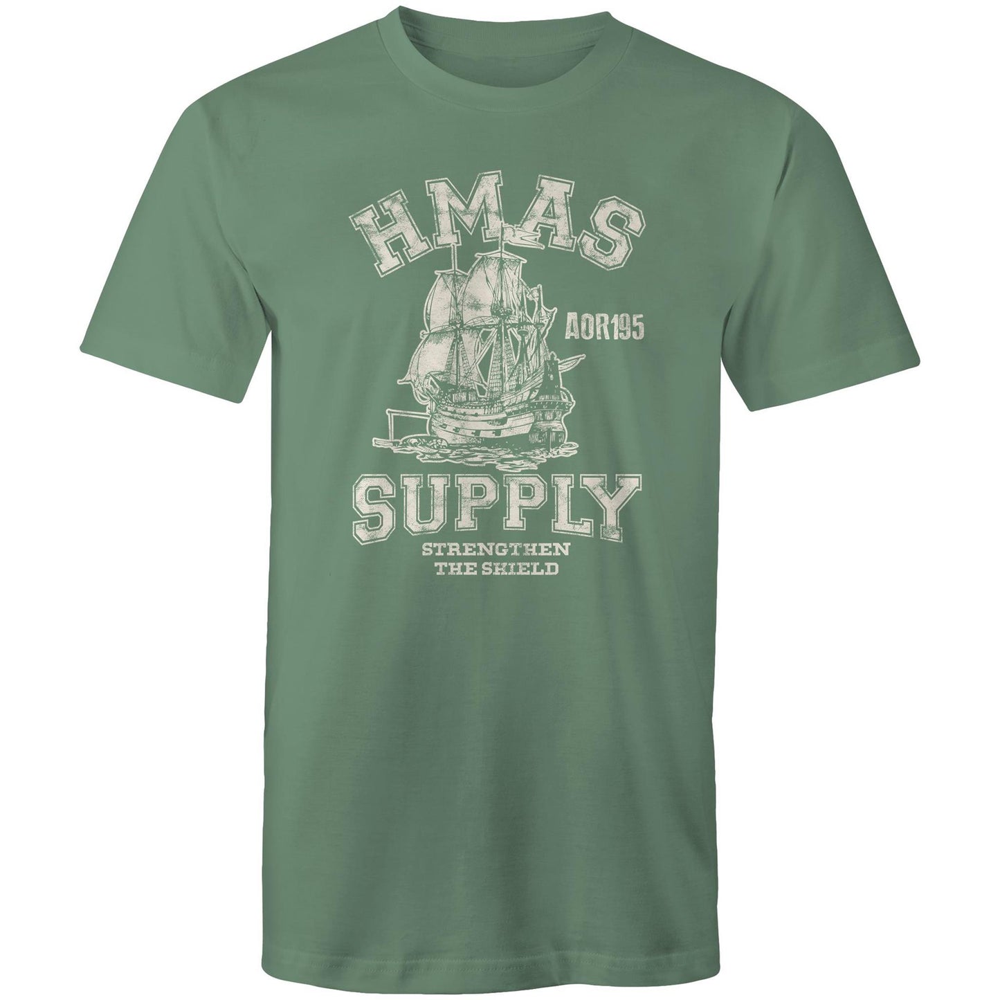 HMAS Supply AOR195 Men's T-shirt (style Alpha, white)