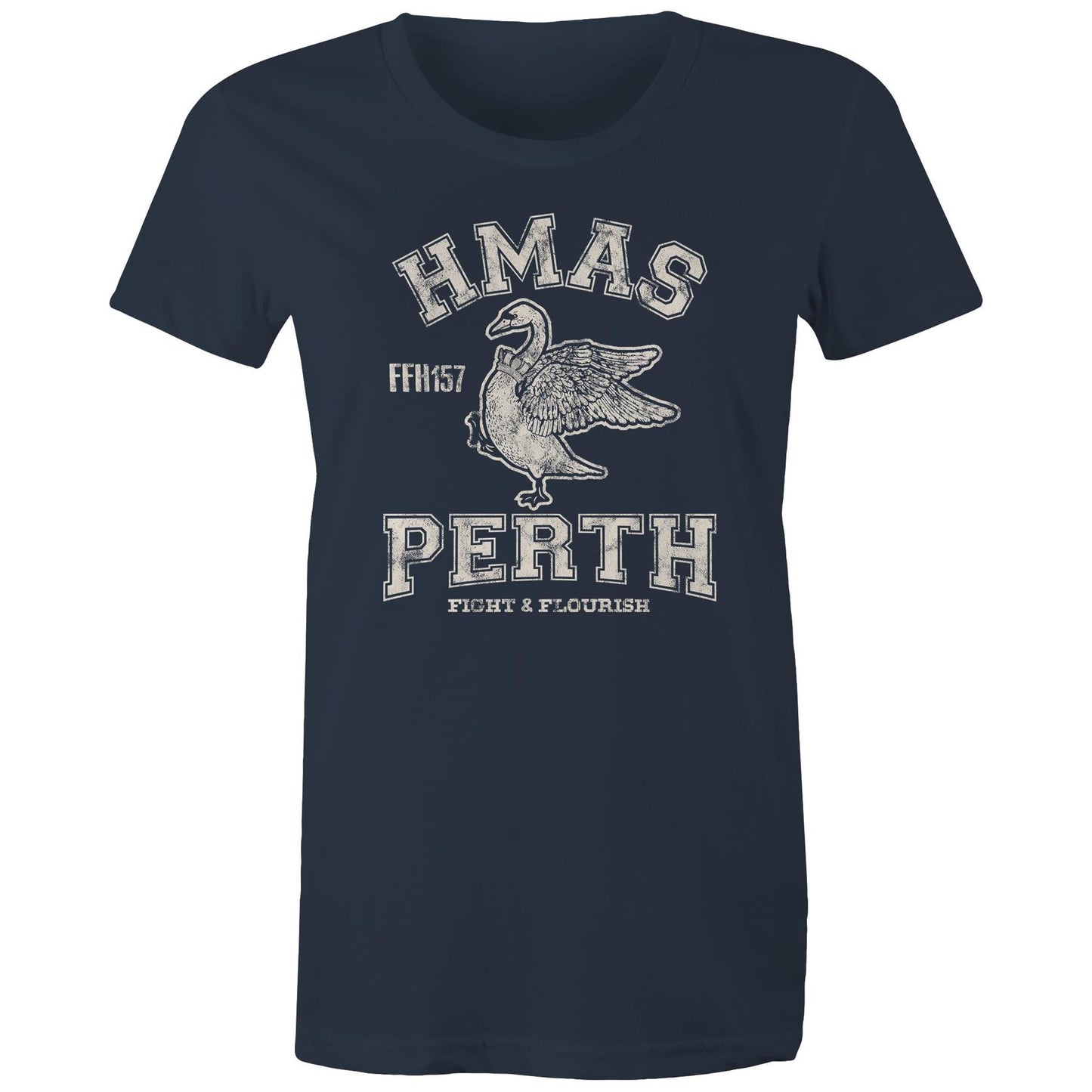 HMAS Perth (III) FFH157 Women's T-shirt (style Alpha, white)