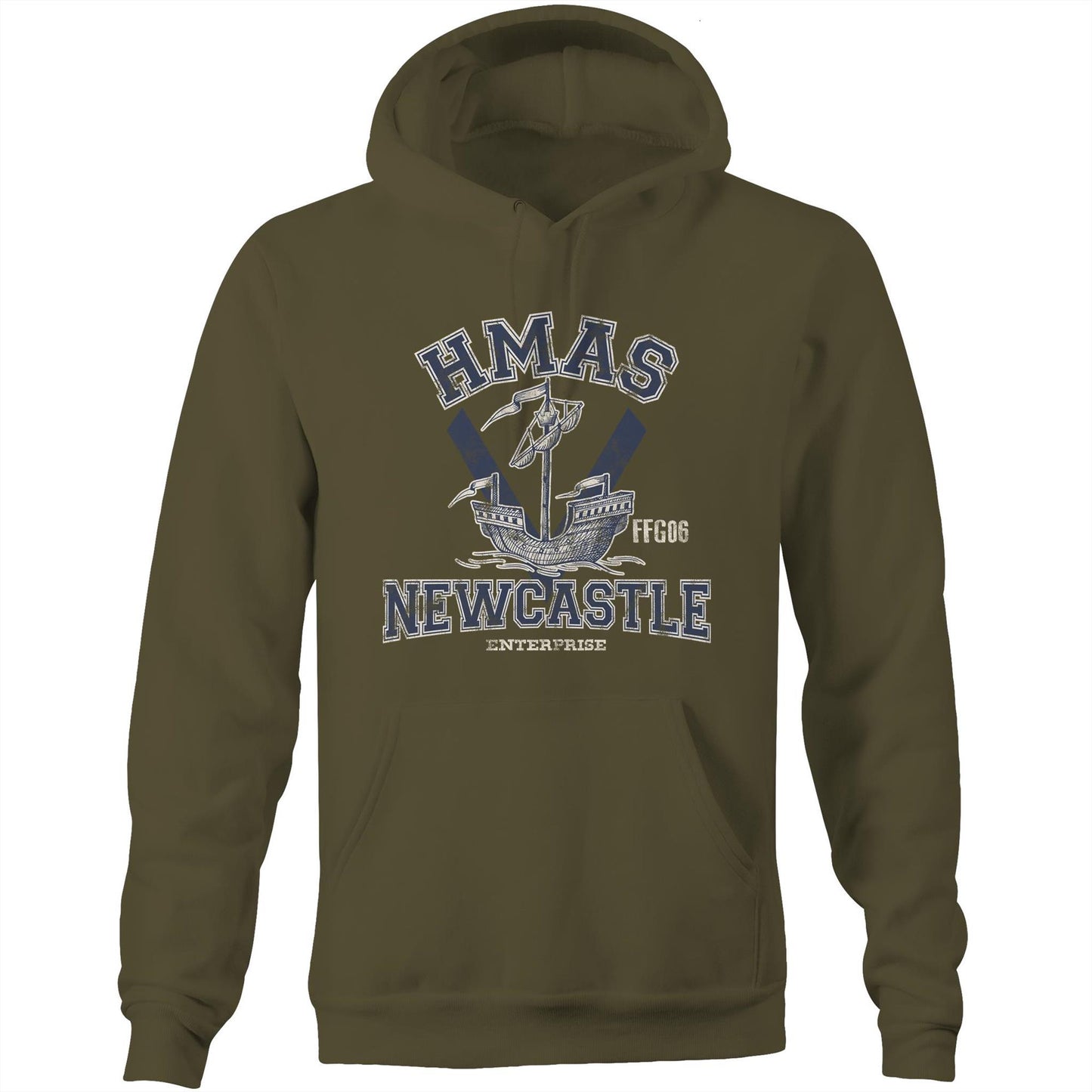 HMAS Newcastle FFG06 Men's Hoodie (style Alpha)