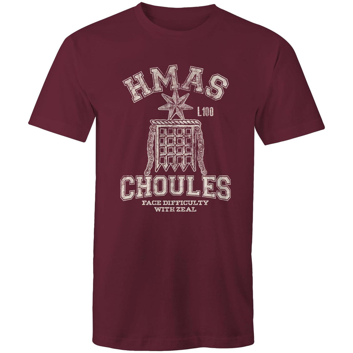 HMAS Choules L100 Men's T-shirt (style Alpha, white)