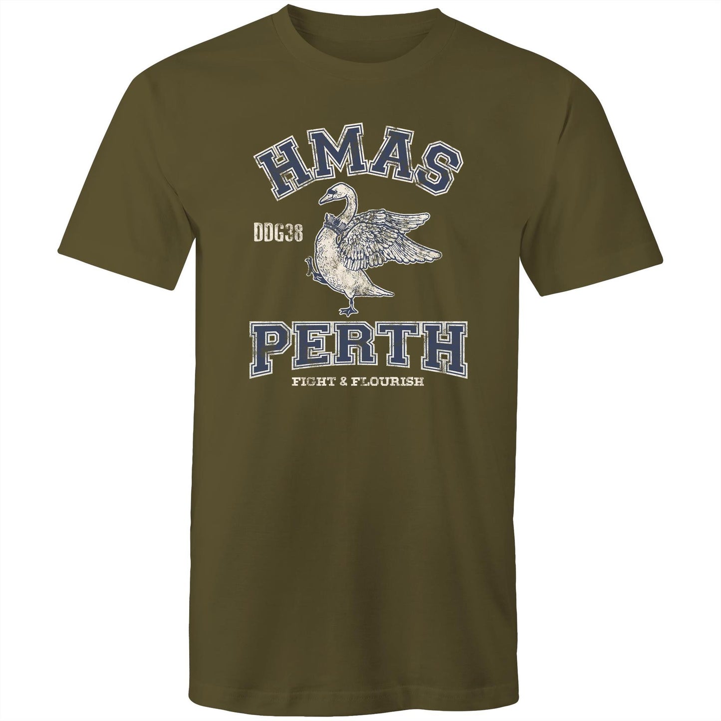 HMAS Perth (II) DDG38 Men's T-shirt (style Alpha, blue)
