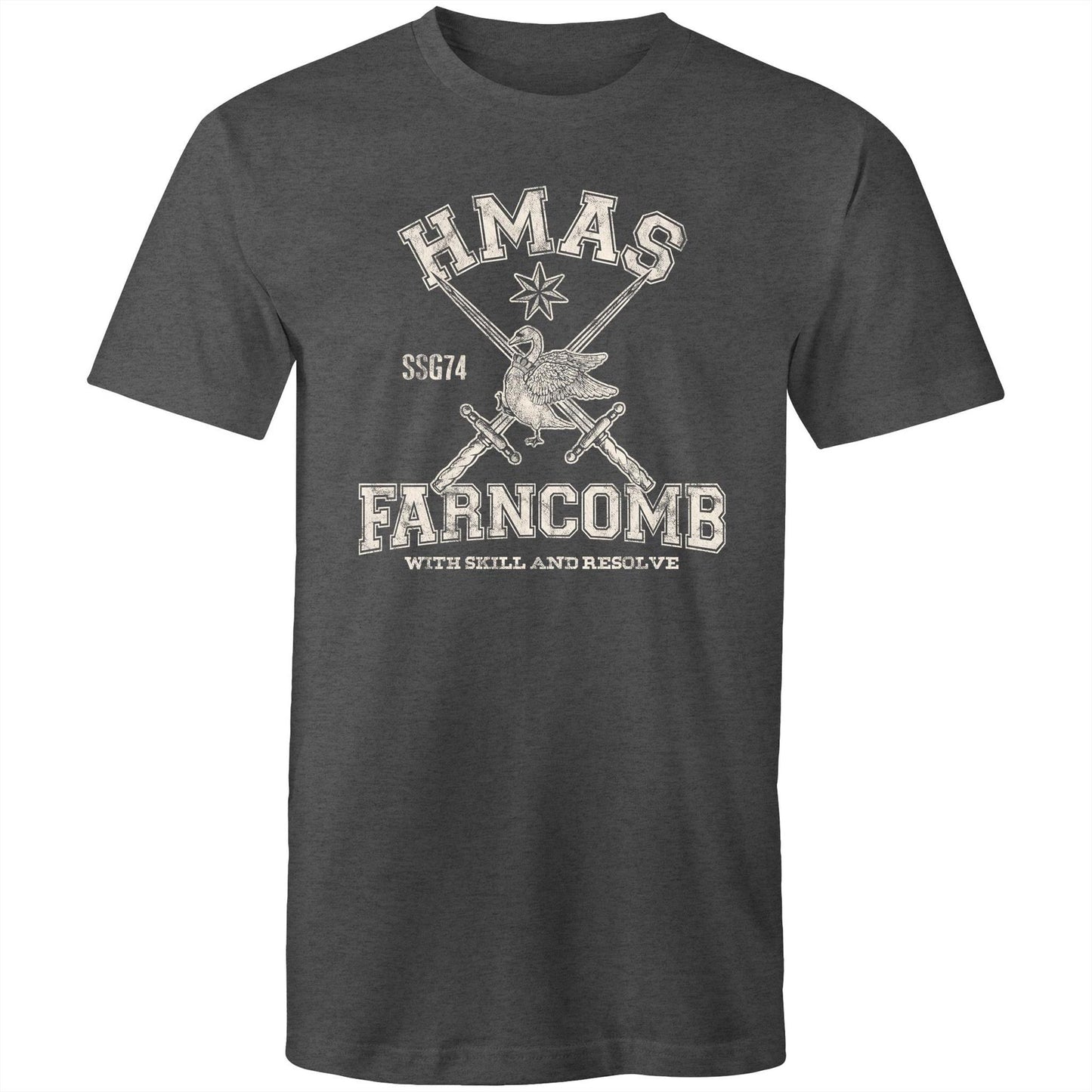HMAS Farncomb SSG74 Men's T-shirt (style Alpha, white)