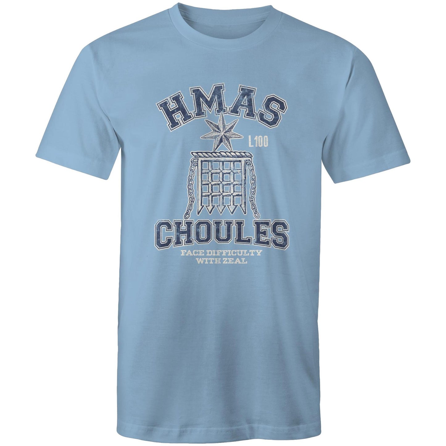 HMAS Choules L100 Men's T-shirt (style Alpha, blue)