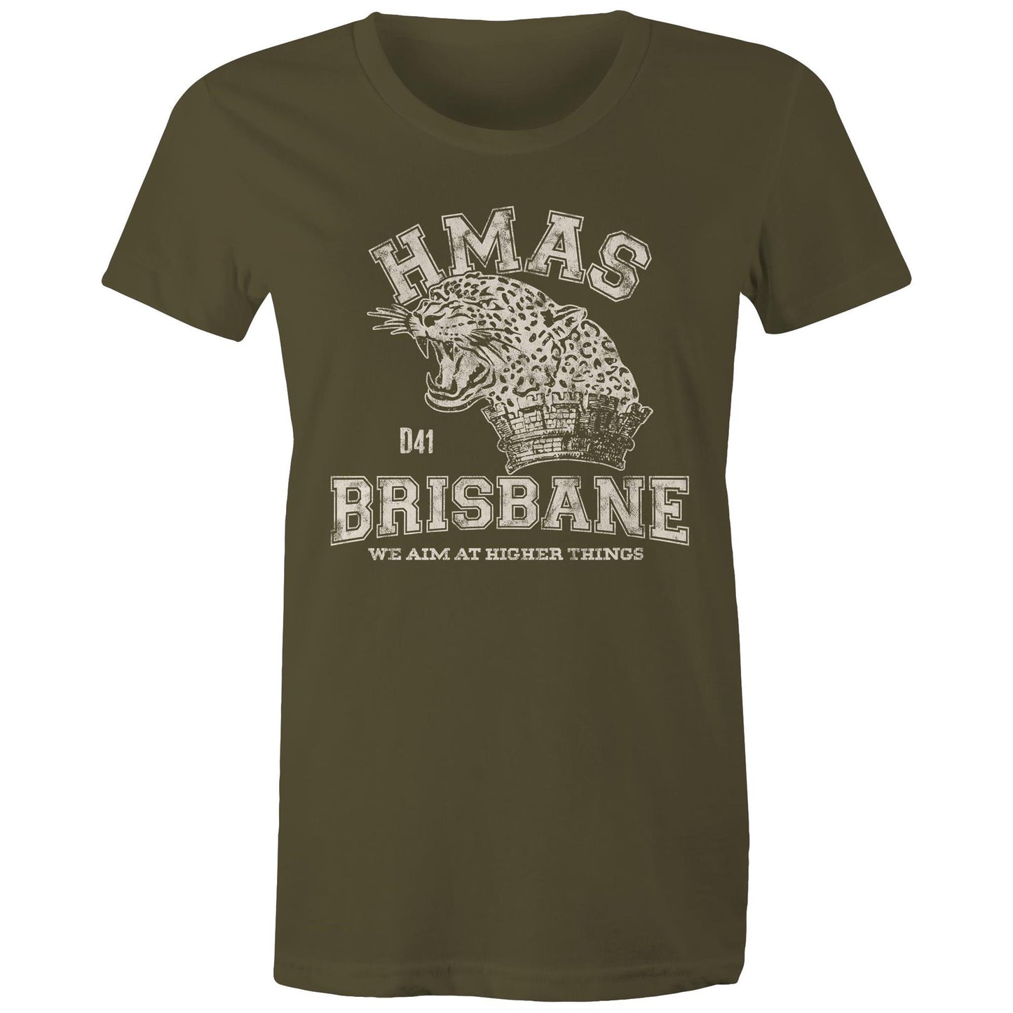 HMAS Brisbane (II) D41 Women's T-shirt (style Alpha, white)