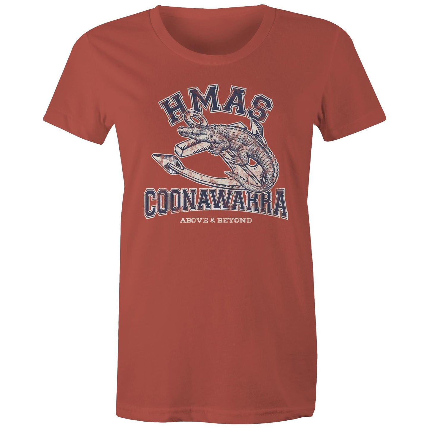 HMAS Coonawarra Women's T-shirt (style Alpha, blue)