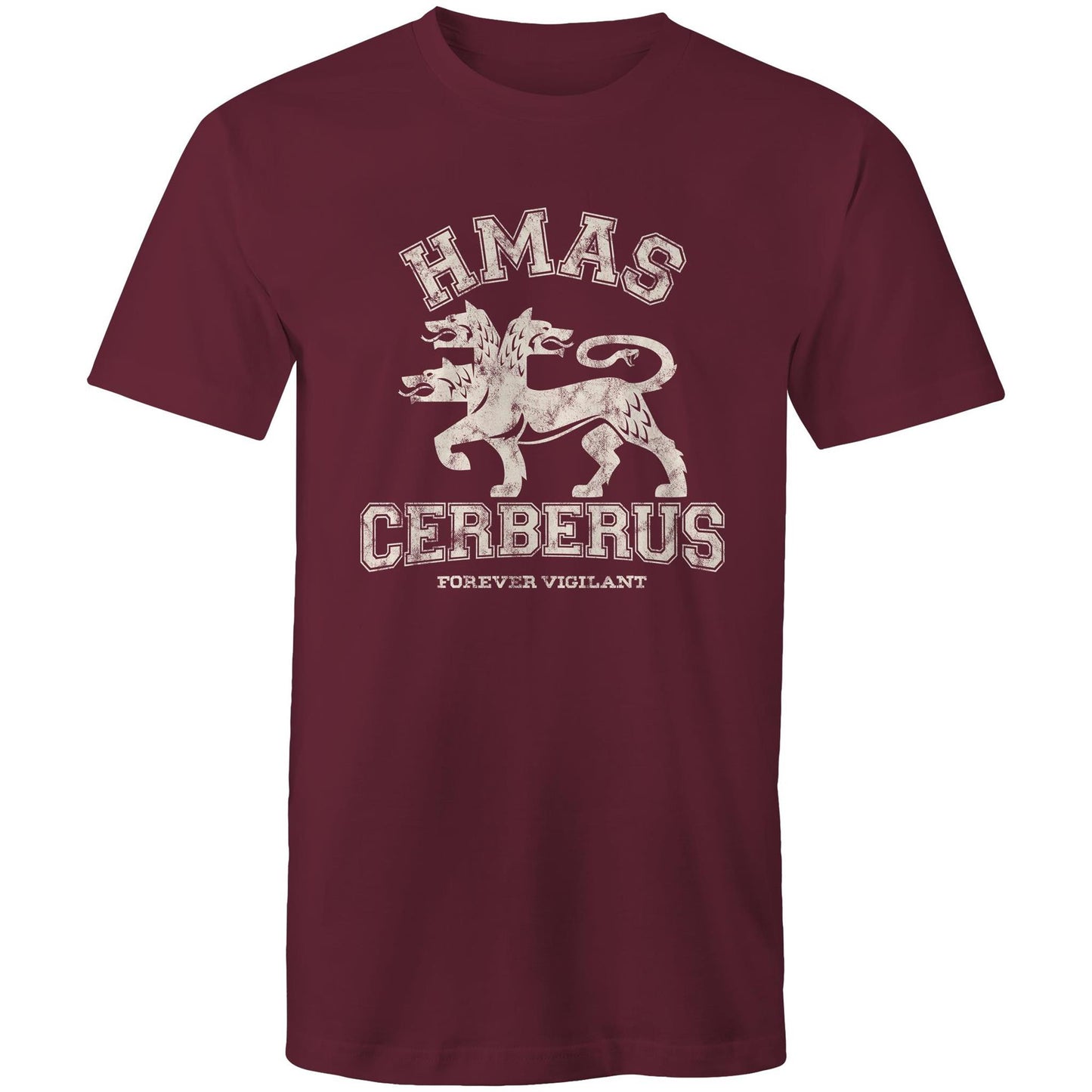 HMAS Cerberus Men's T-shirt (style Alpha, white)