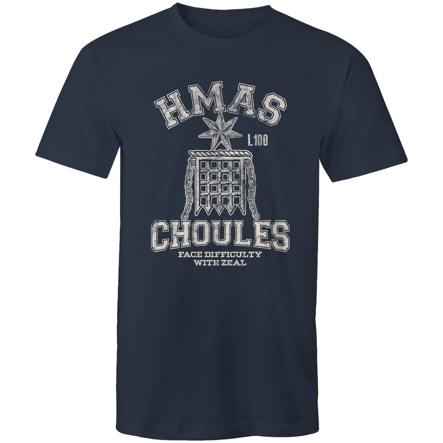 HMAS Choules L100 Men's T-shirt (style Alpha, white)
