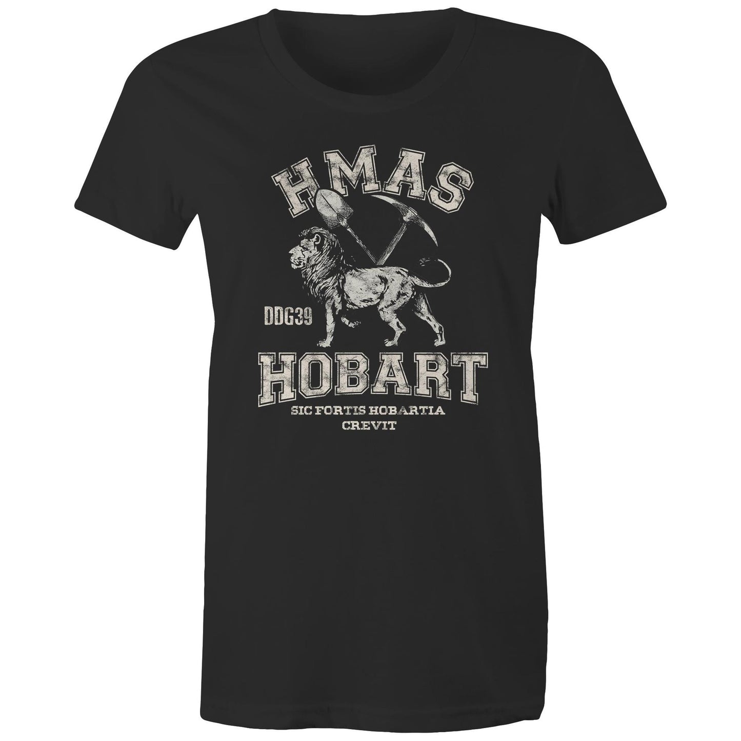 HMAS Hobart (II) DDG39 Women's T-shirt (style Alpha, white)