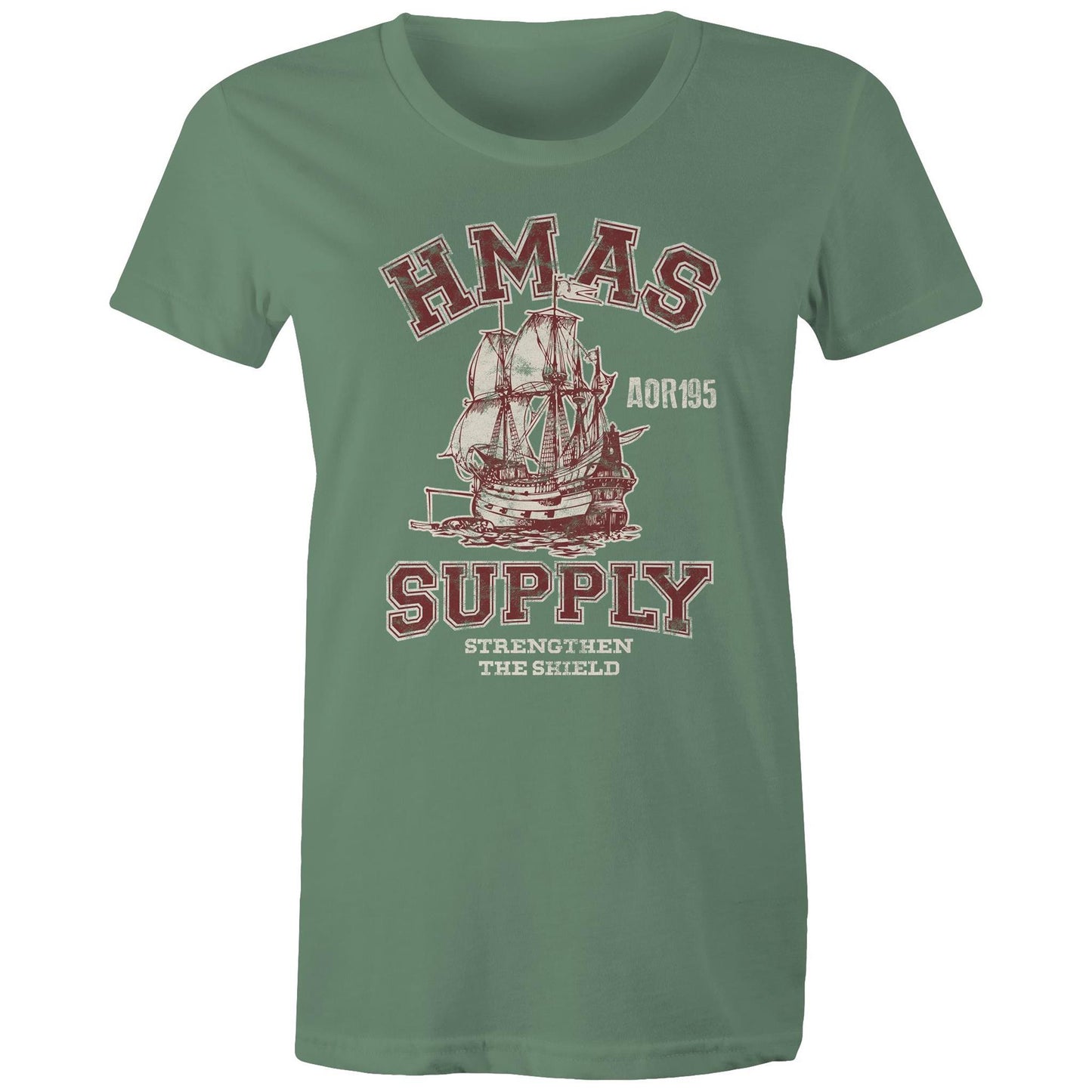 HMAS Supply AOR195 Women's T-shirt (style Alpha, colour)