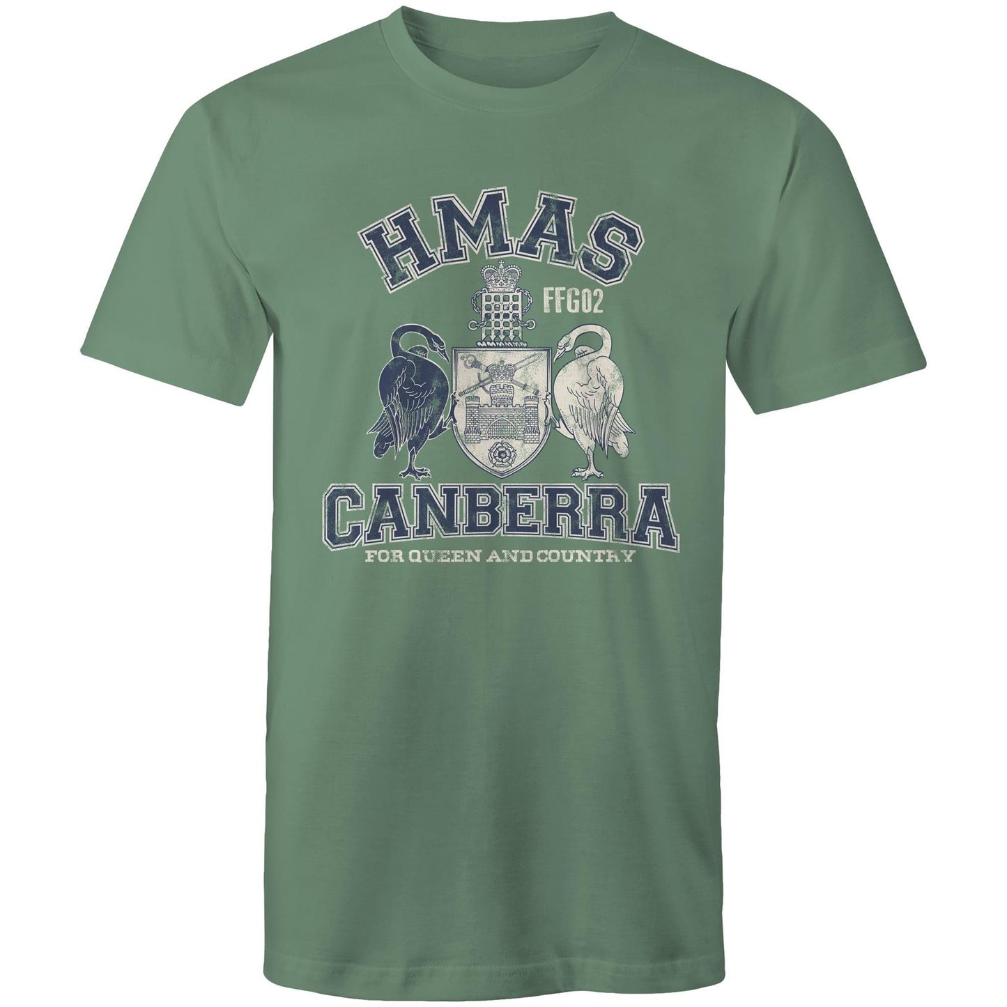 HMAS Canberra (II) FFG02 Men's T-shirt (style Alpha, blue)