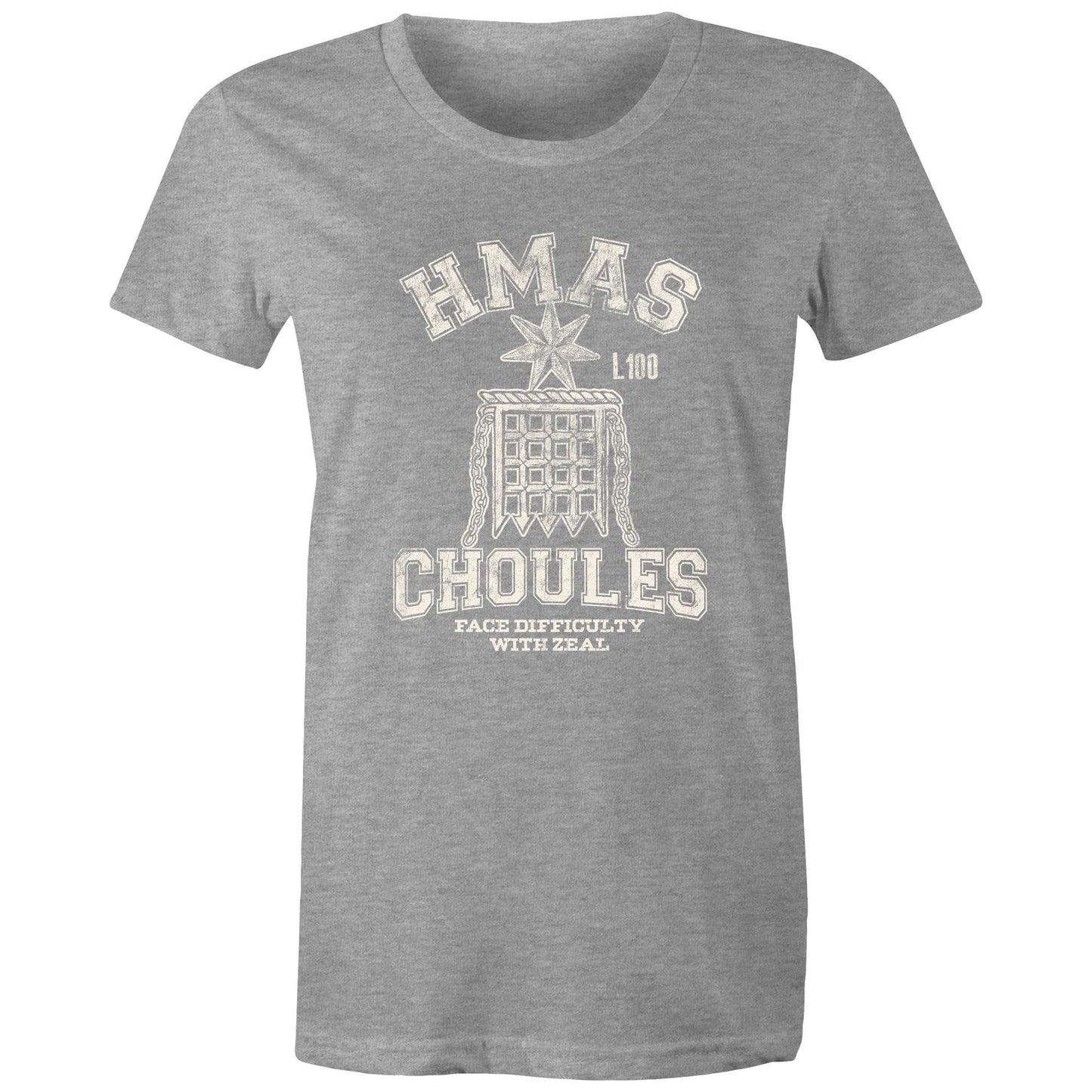 HMAS Choules L100 Women's T-shirt (style Alpha, white)