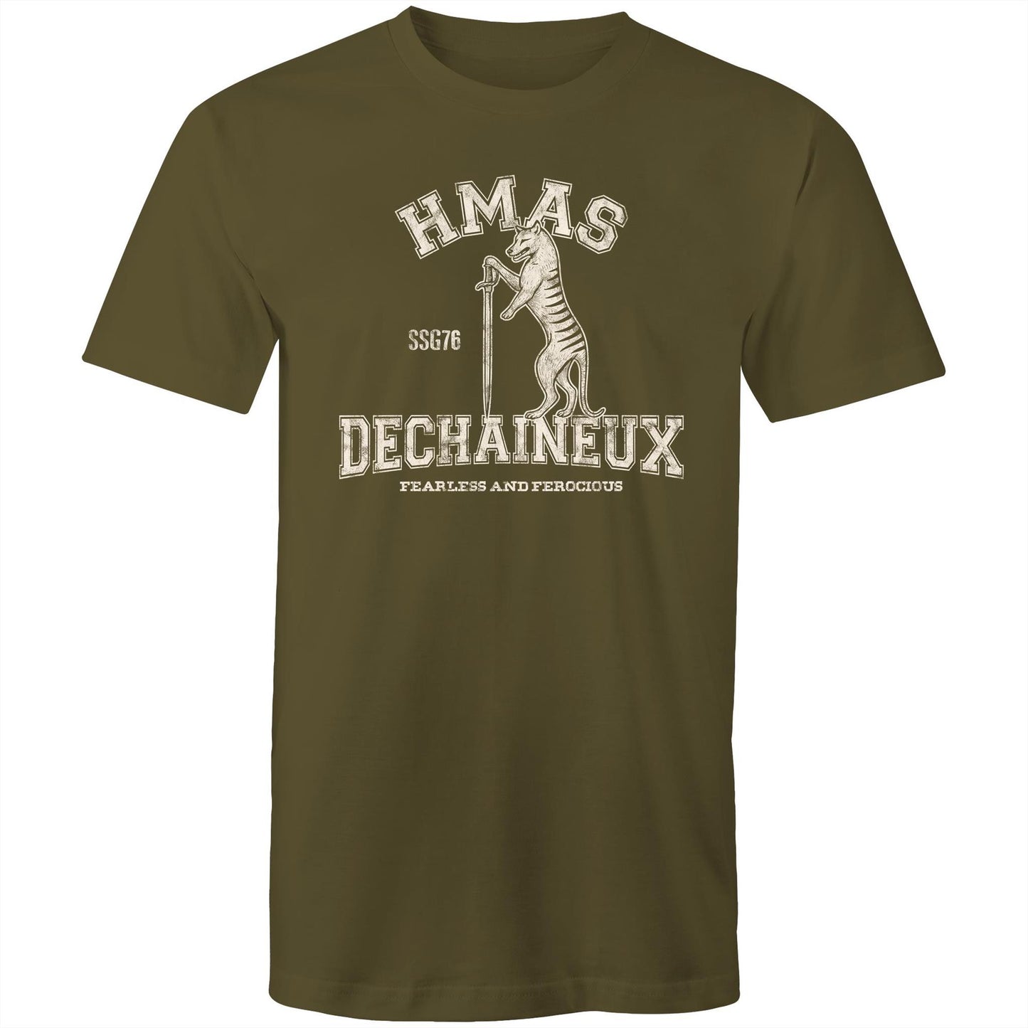 HMAS Dechaineux SSG76 Men's T-shirt (style Alpha, white)