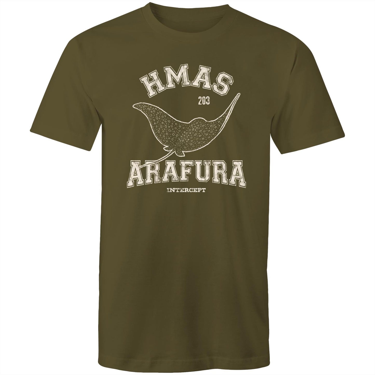 HMAS Arafura OPV203 Men's T-shirt (style Alpha, white)