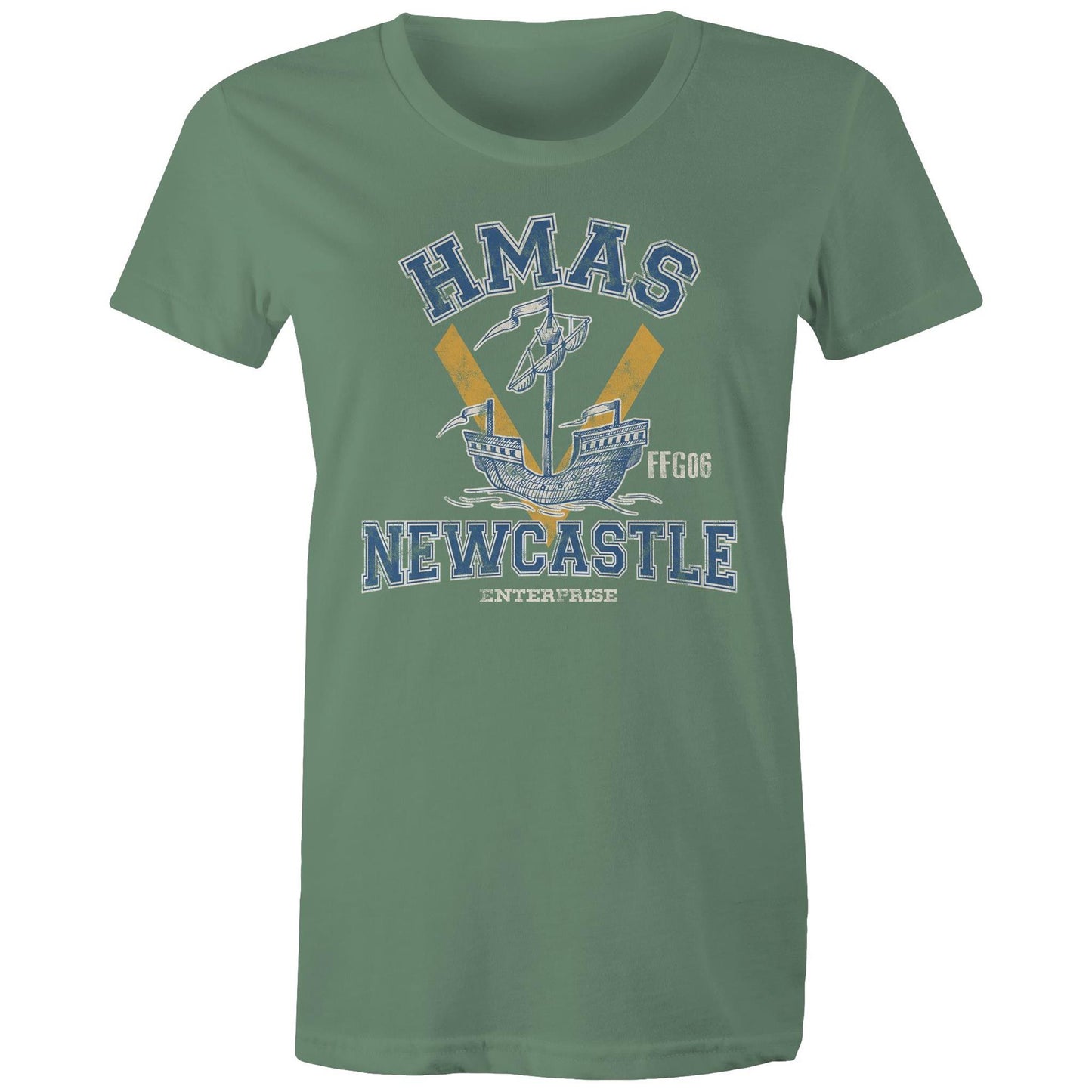 HMAS Newcastle FFG06 Women's T-shirt (style Alpha, colour)