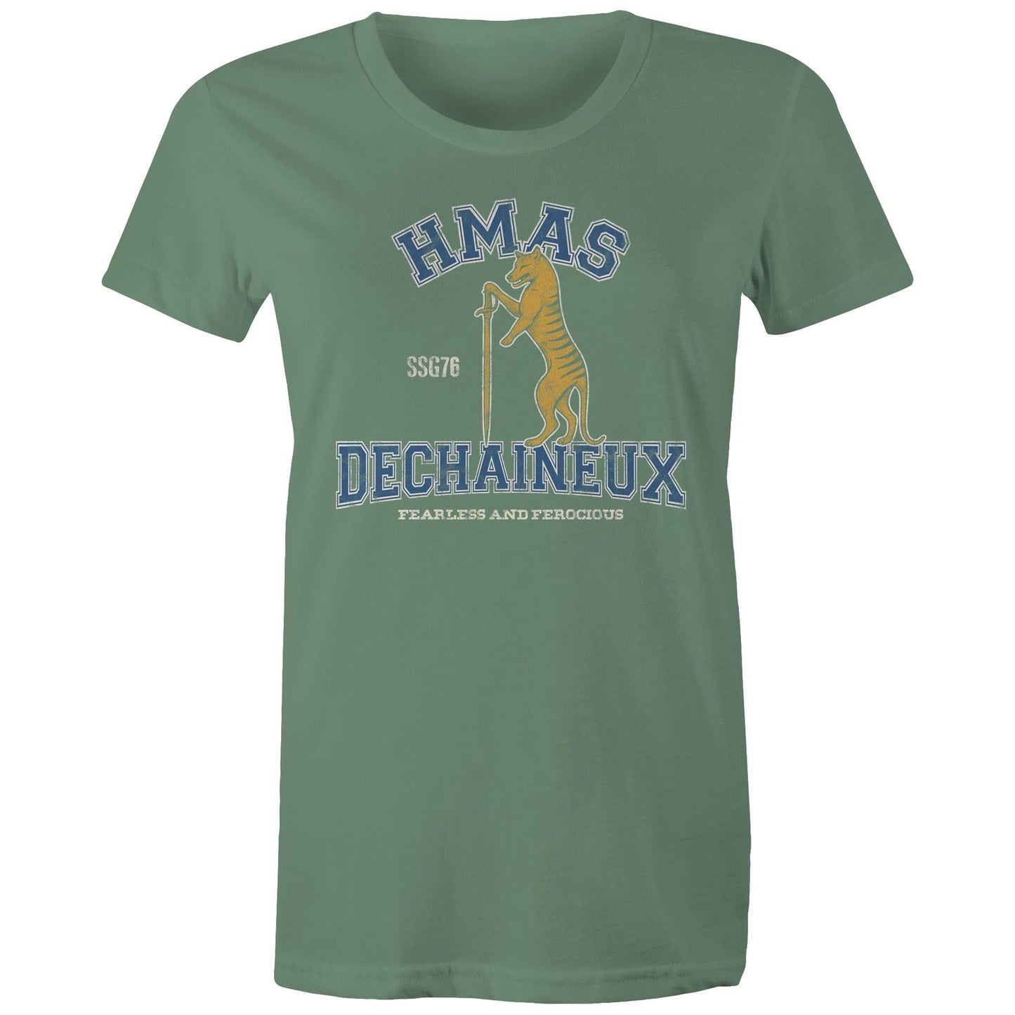 HMAS Dechaineux SSG76 Women's T-shirt (style Alpha, colour)