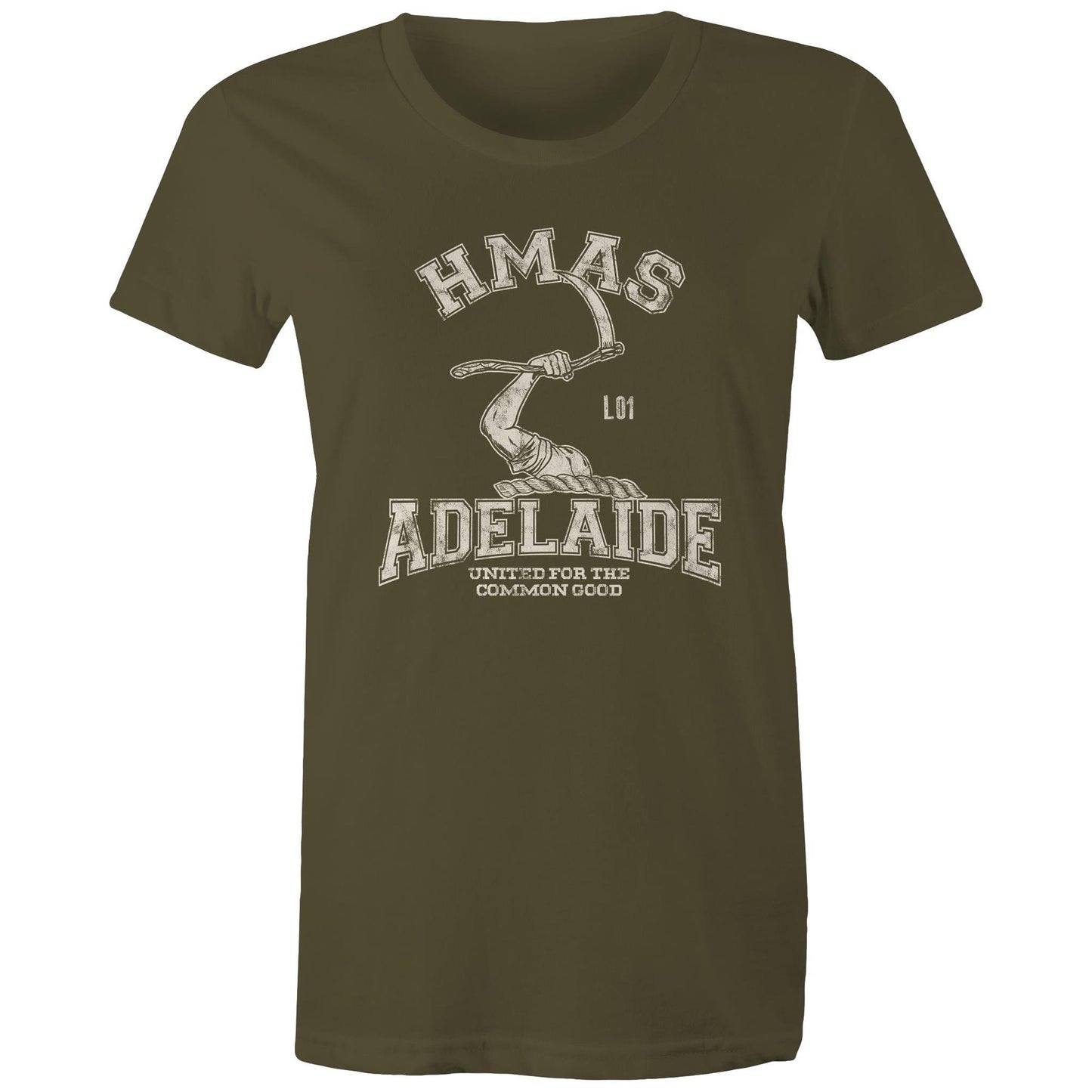 HMAS Adelaide (III) L01 Women's T-shirt (style Alpha, white)