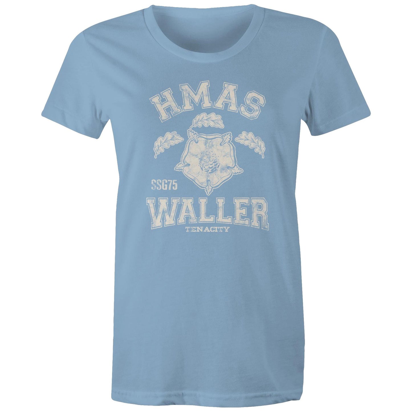 HMAS Waller SSG75 Women's T-shirt (style Alpha, white)