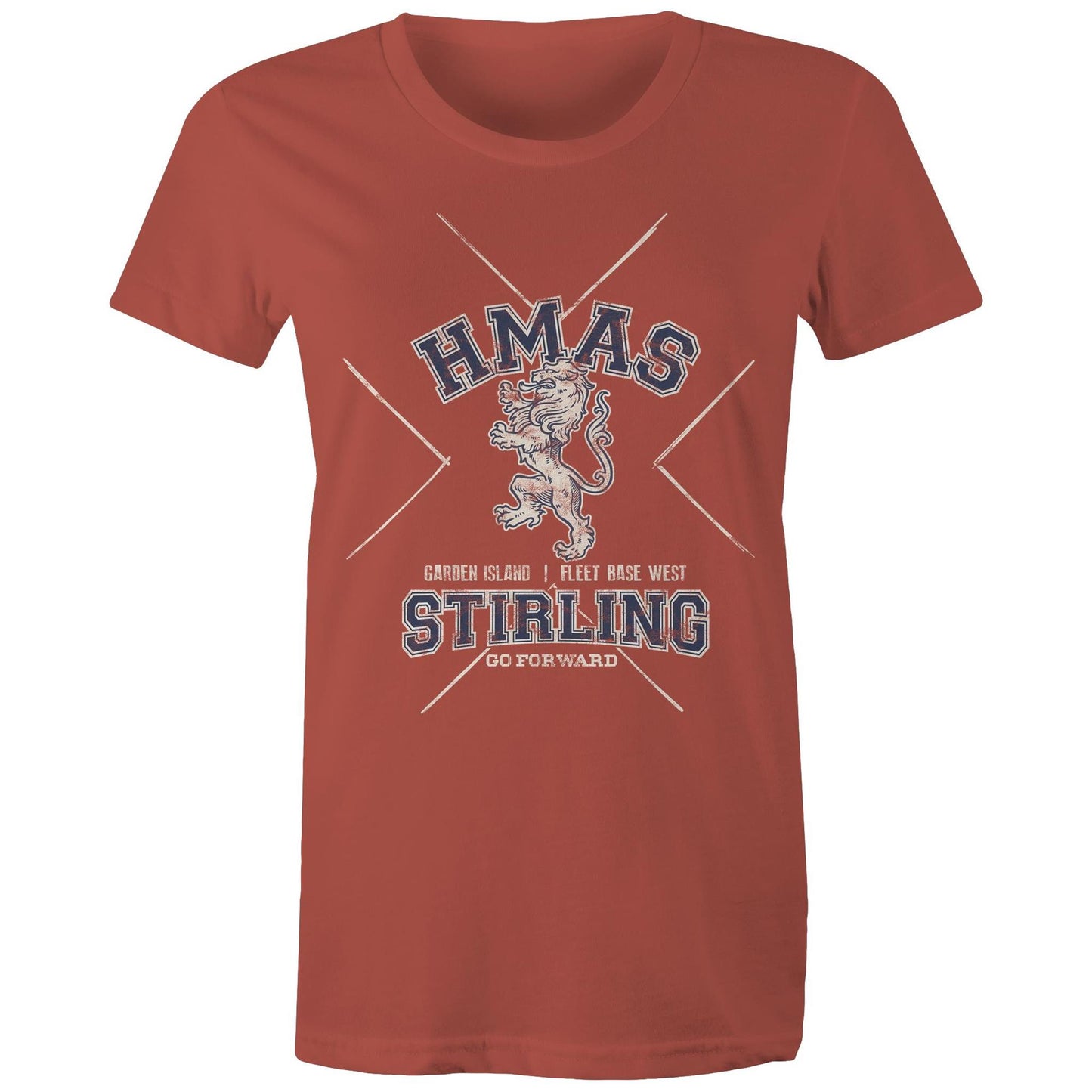 HMAS Stirling Women's T-shirt (style Alpha, blue)