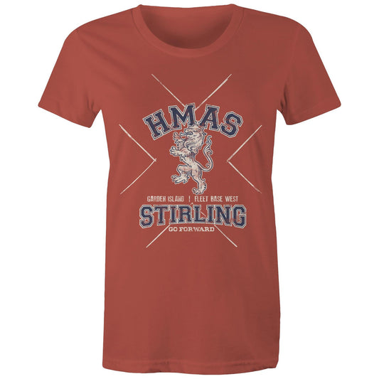 HMAS Stirling Women's T-shirt (style Alpha, blue)