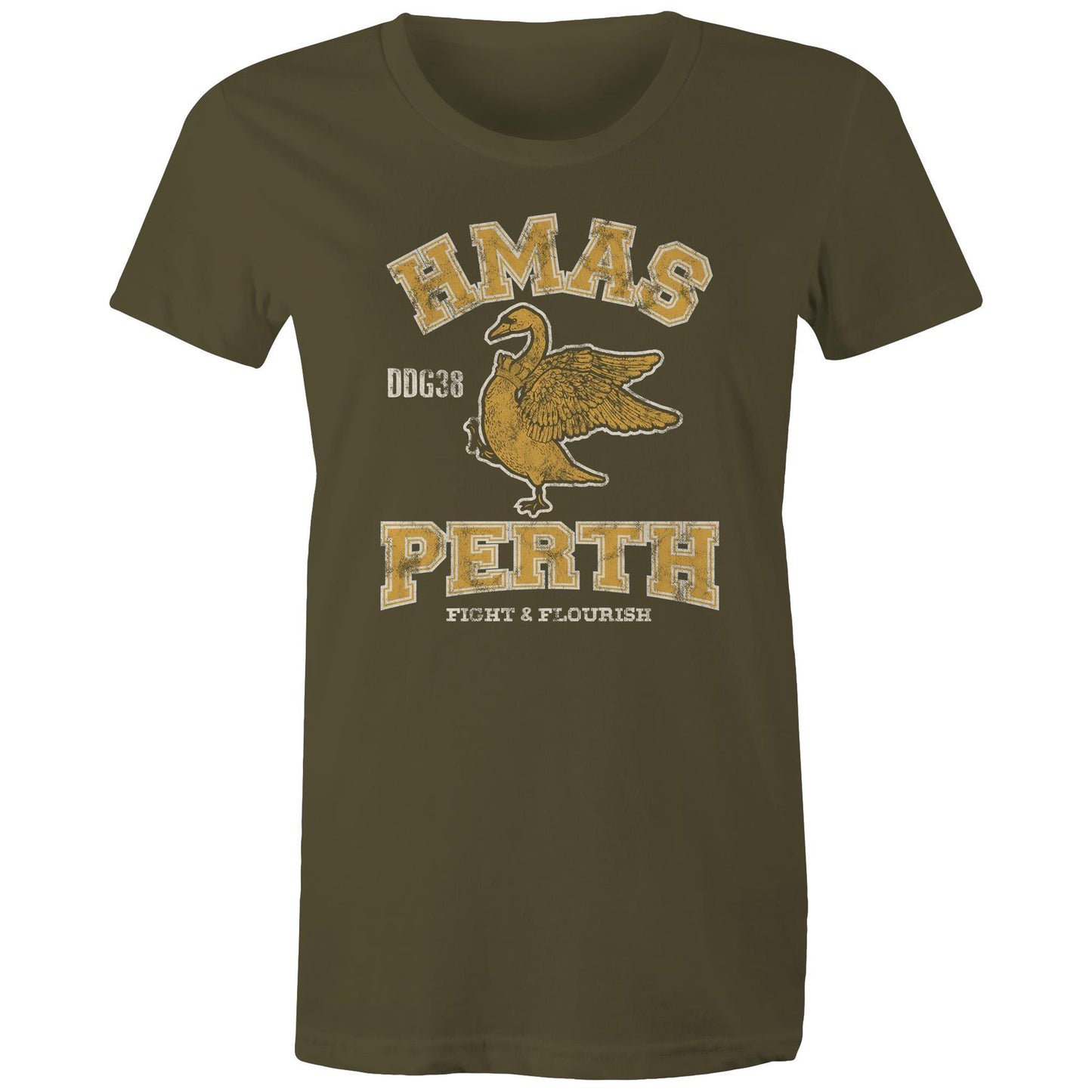 HMAS Perth (II) DDG38 Women's T-shirt (style Alpha, colour)