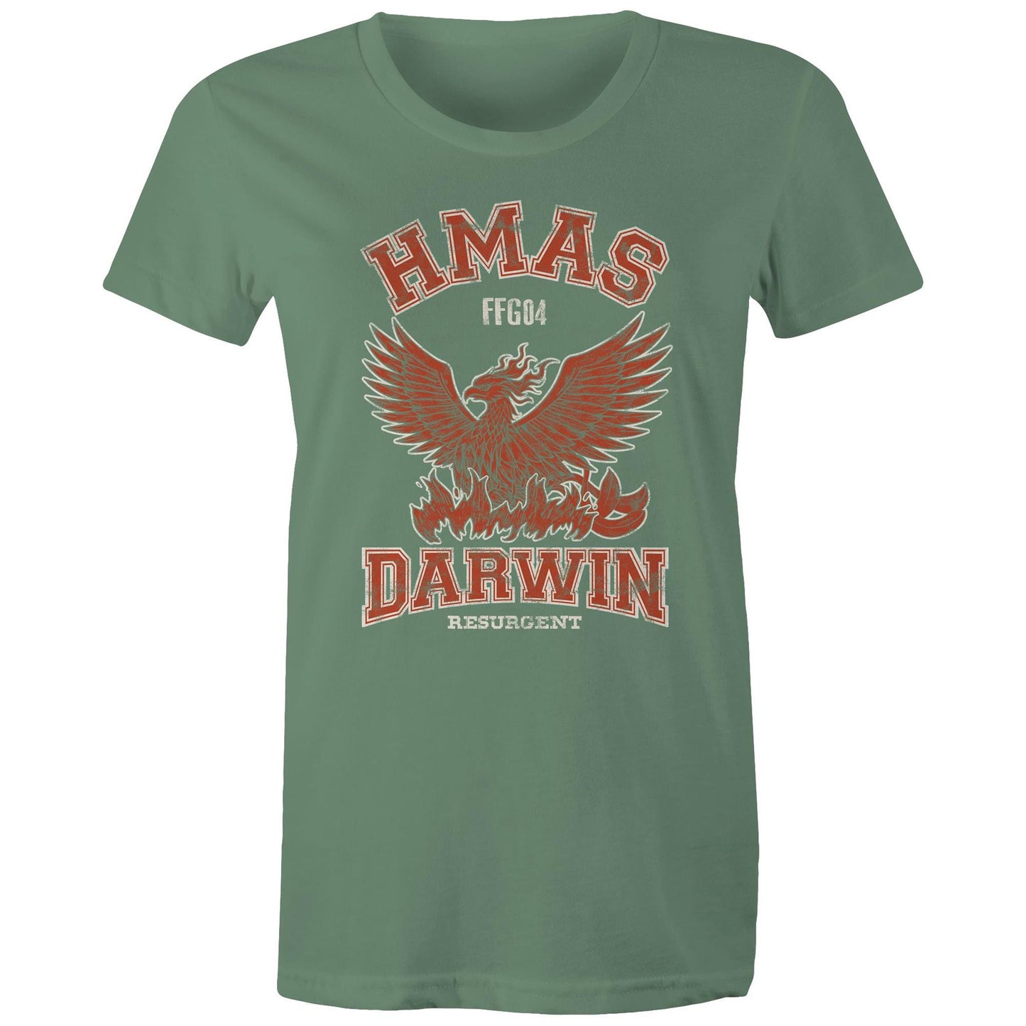 HMAS Darwin FFG04 Women's T-shirt (style Alpha, colour)