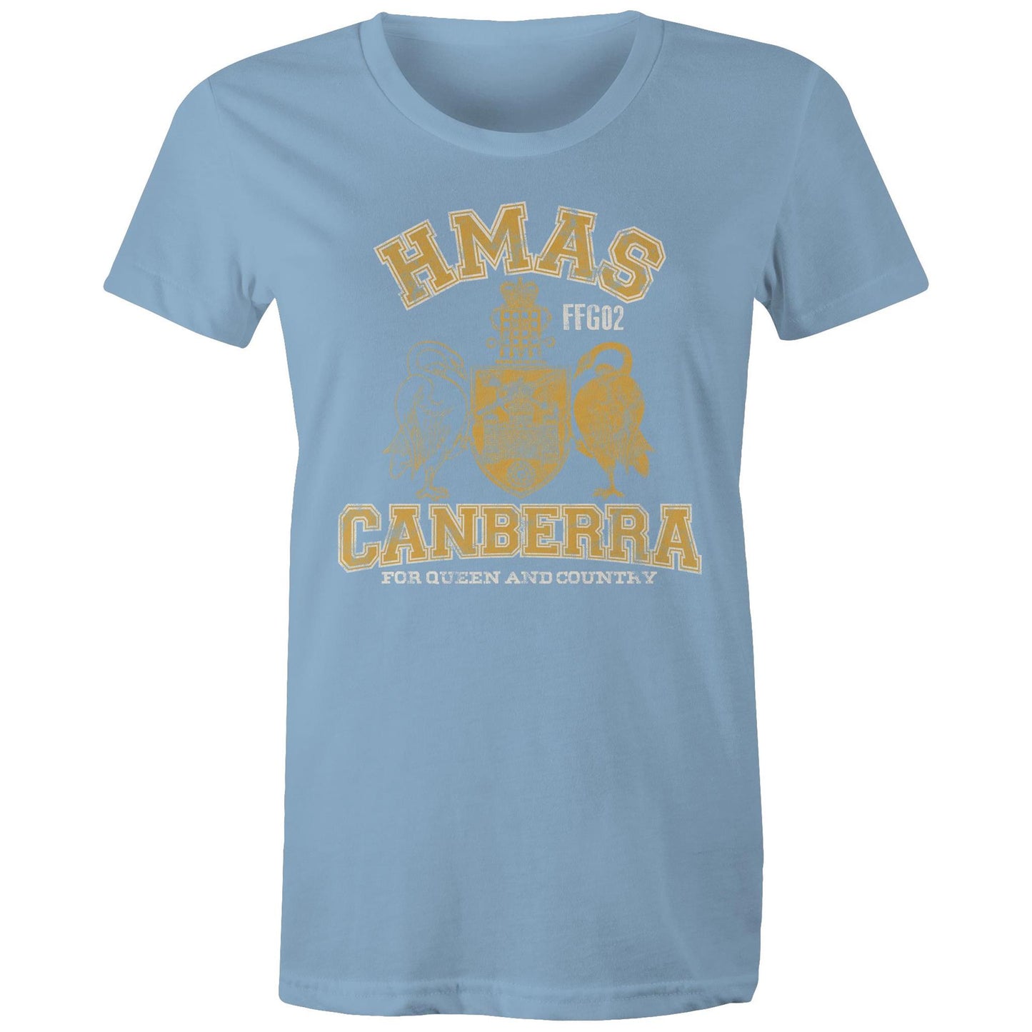 HMAS Canberra (II) FFG02 Women's T-shirt (style Alpha, colour)