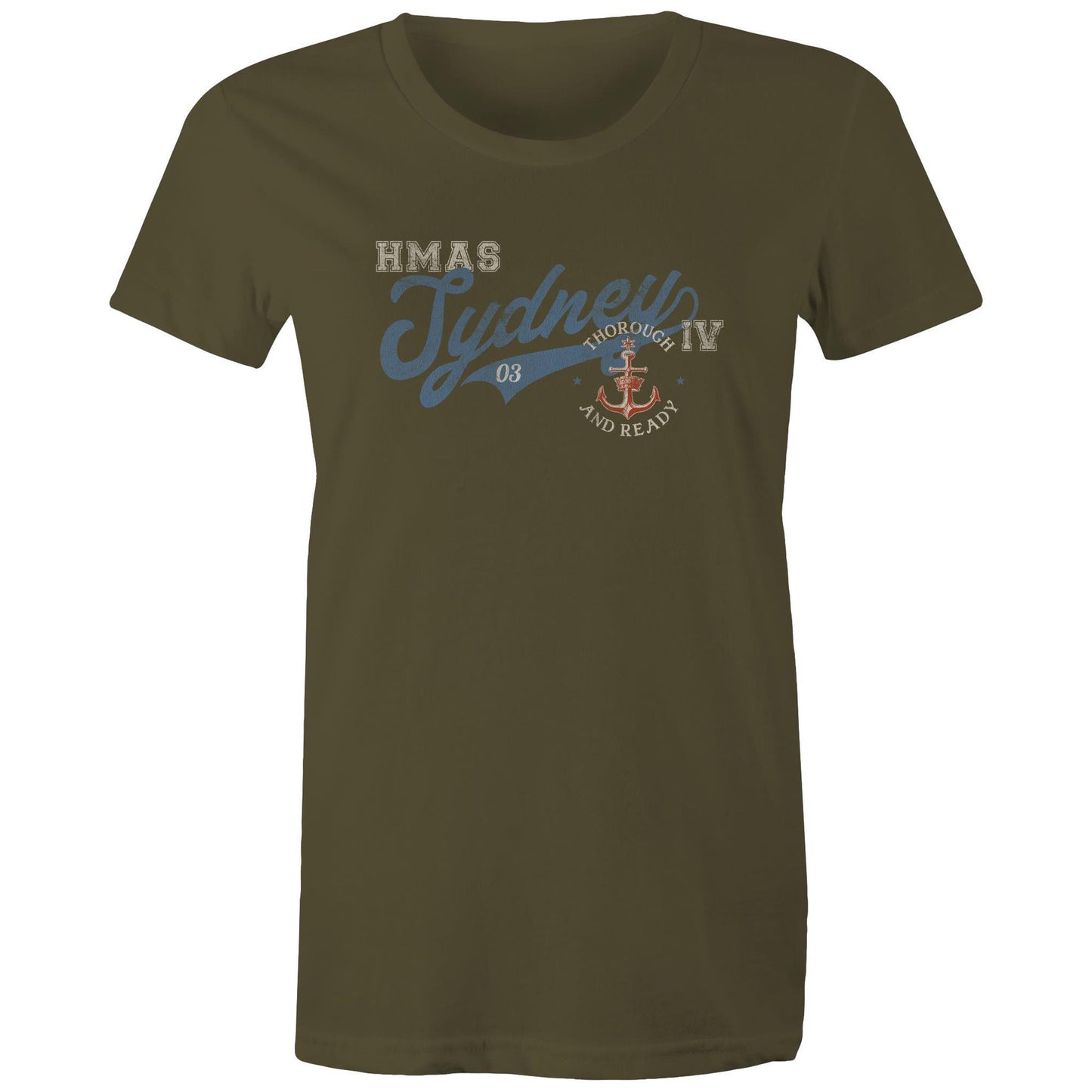 HMAS Sydney (IV) FFG03 Women's T-shirt (style Bravo)
