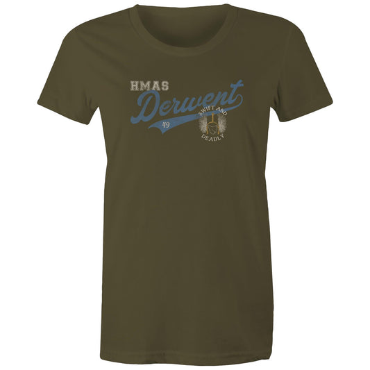 HMAS Derwent DE49 Women's T-shirt (style Bravo)