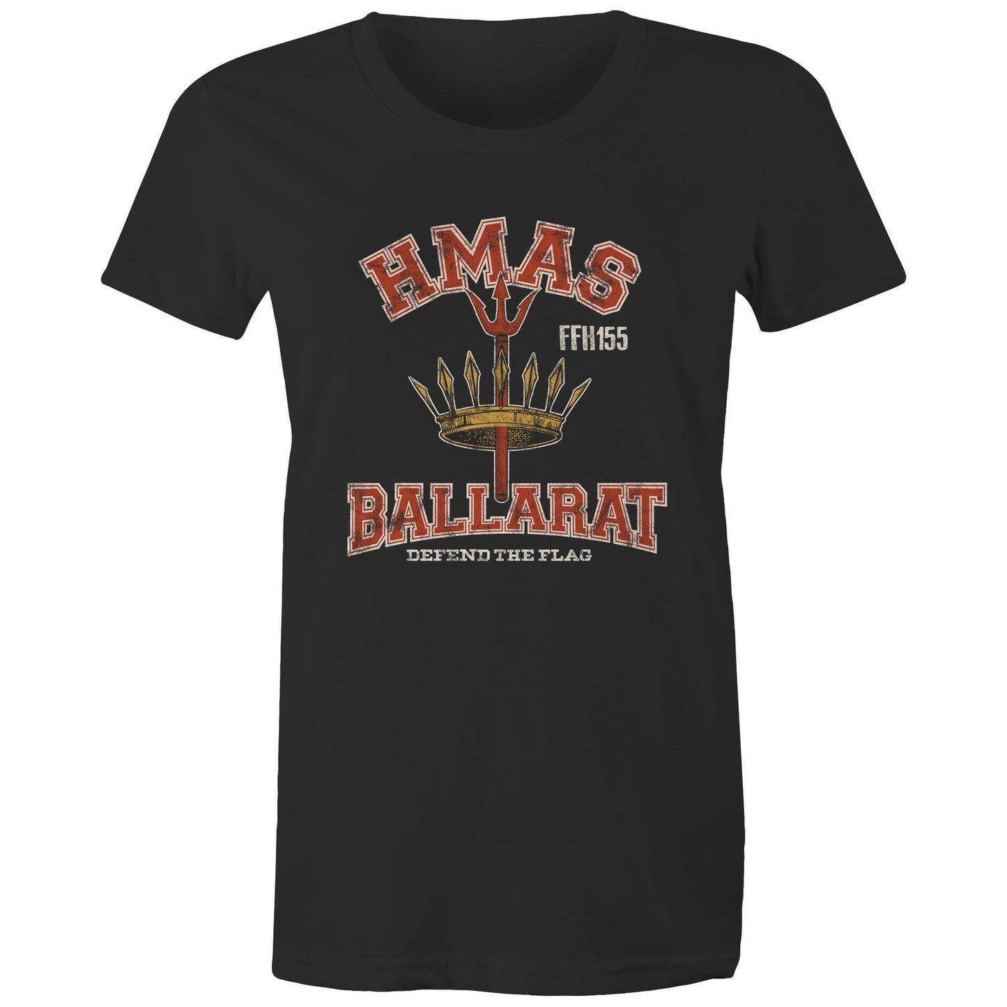 HMAS Ballarat (II) FFH155 Women's T-shirt (style Alpha, colour)