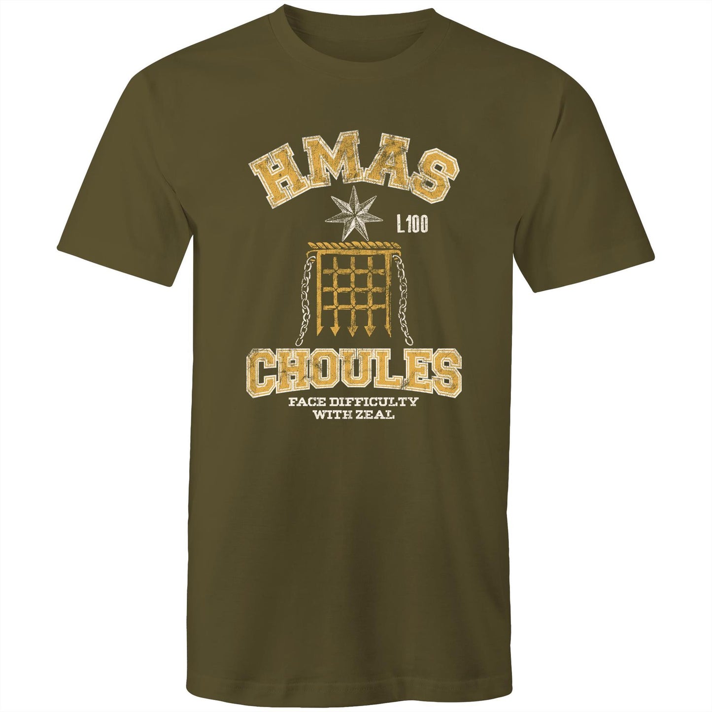 HMAS Choules L100 Men's T-shirt (style Alpha, colour)