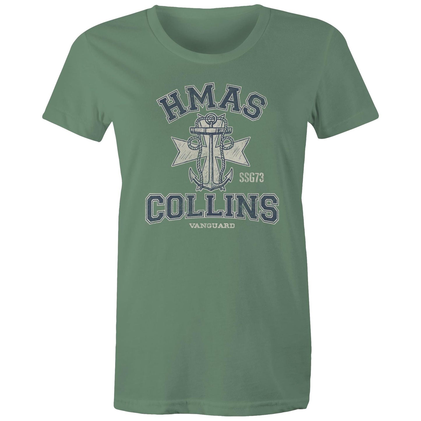 HMAS Collins SSG73 Women's T-shirt (style Alpha, blue)