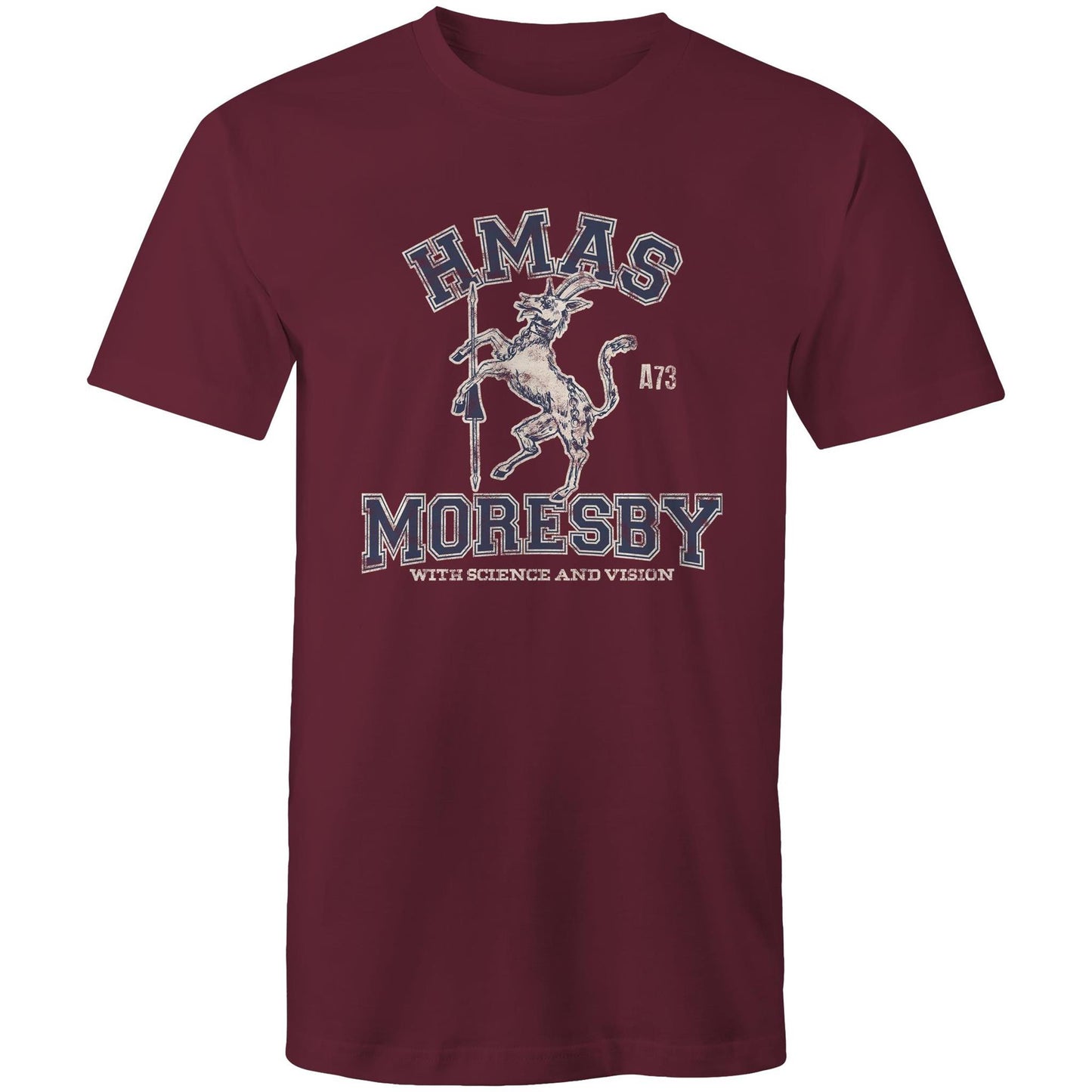 HMAS Moresby (II) A73 Men's T-shirt (style Alpha, blue)