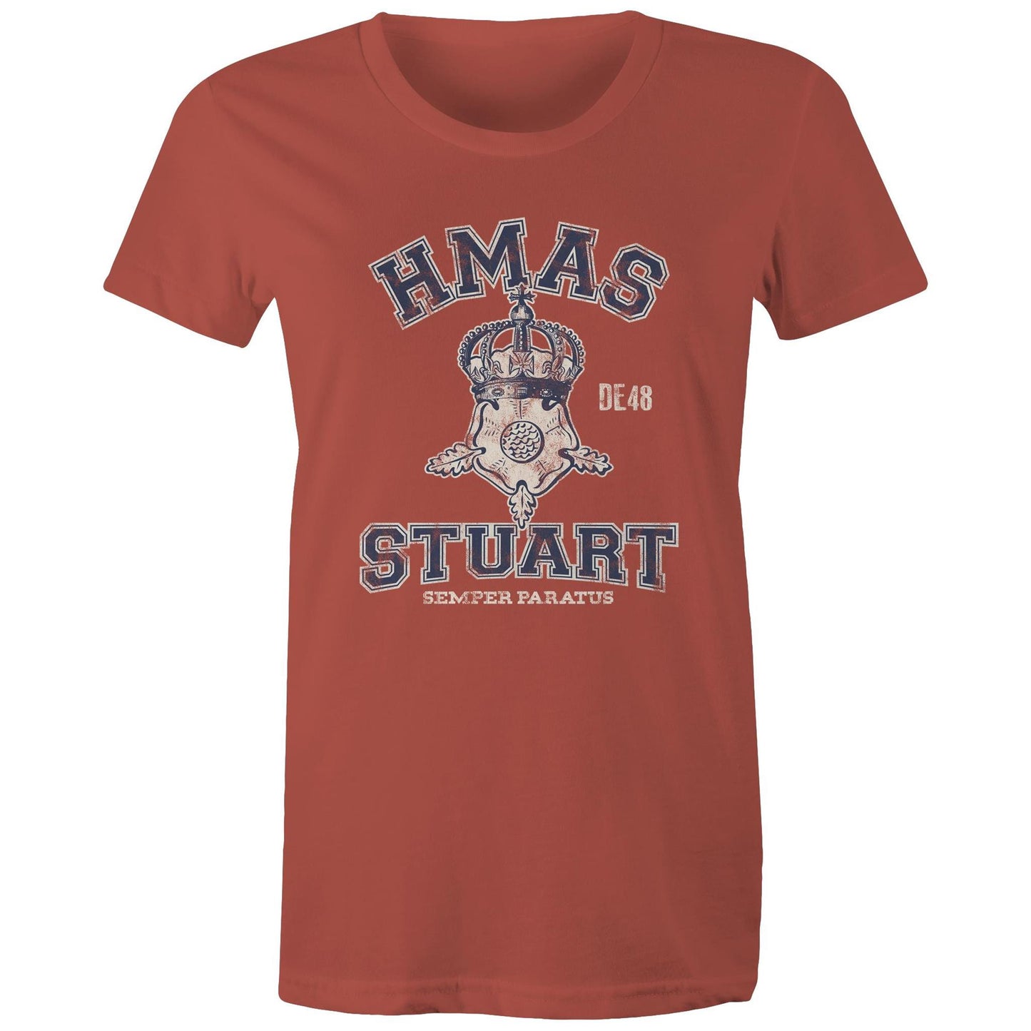 HMAS Stuart (II) DE48 Women's T-shirt (style Alpha, blue)