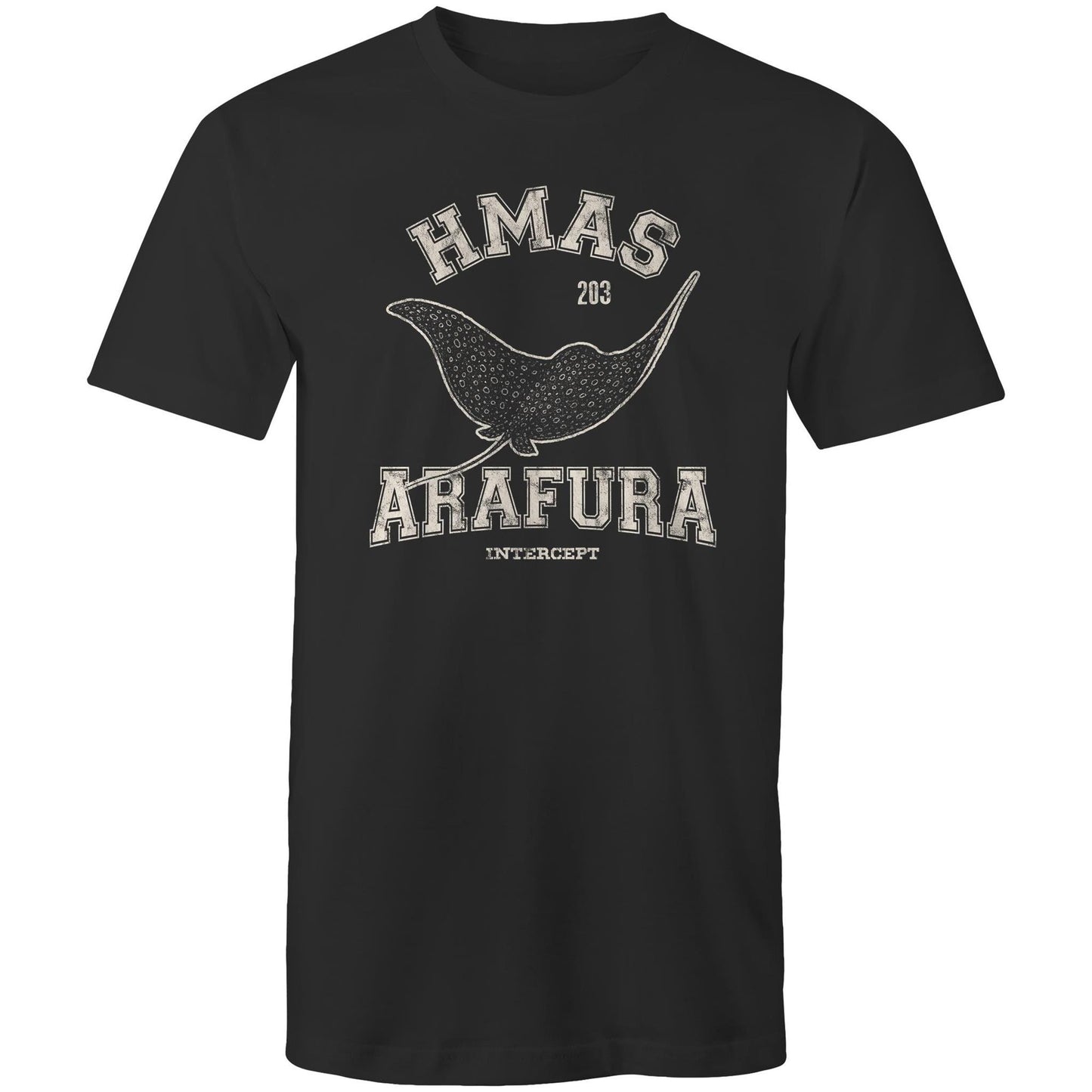 HMAS Arafura OPV203 Men's T-shirt (style Alpha, white)