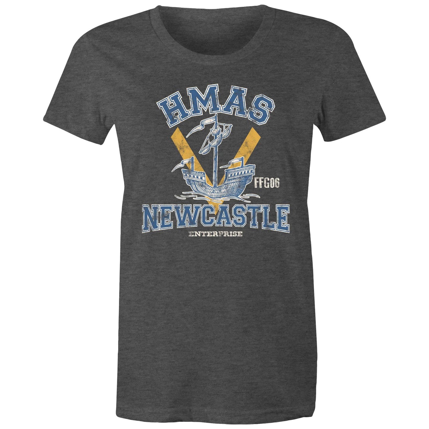 HMAS Newcastle FFG06 Women's T-shirt (style Alpha, colour)
