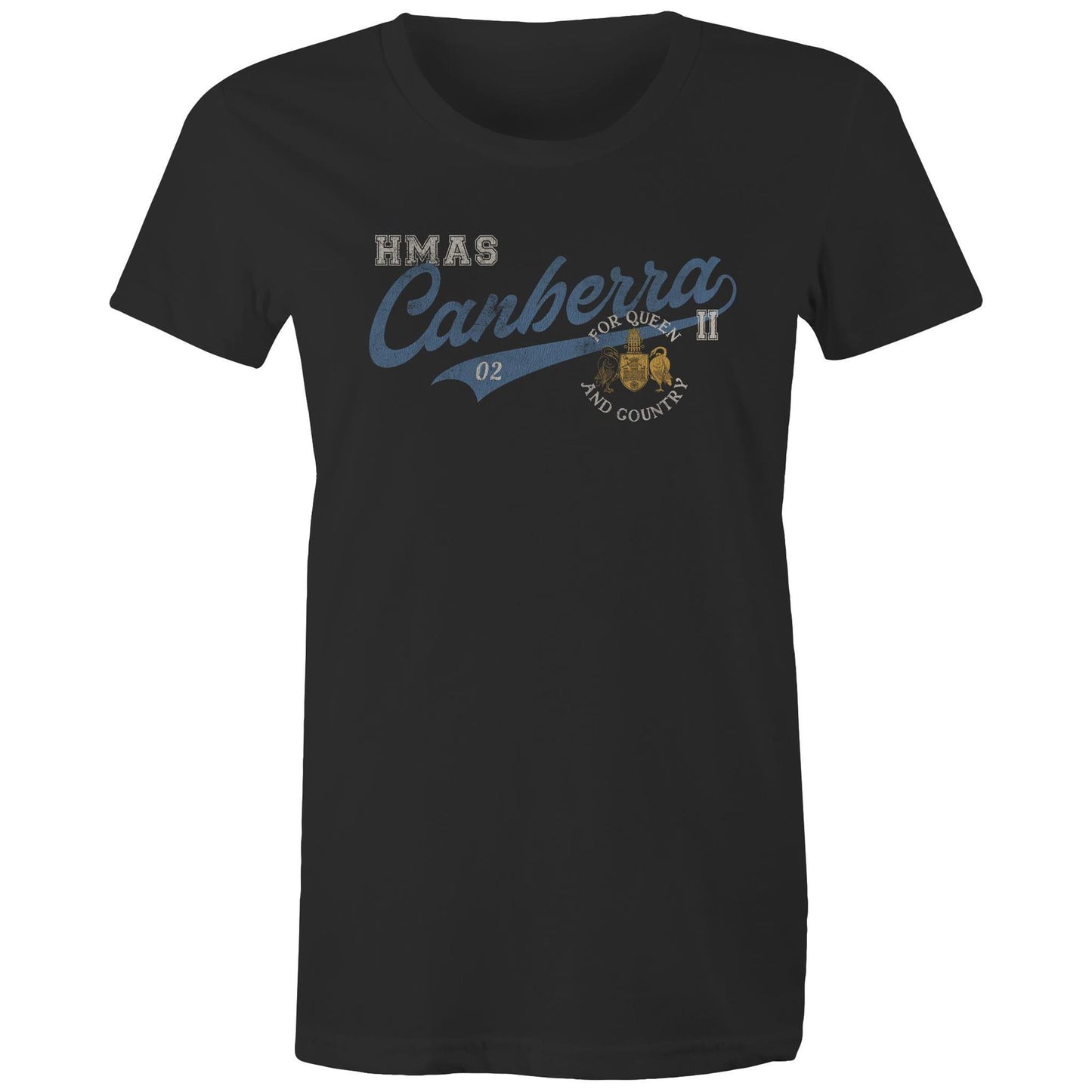 HMAS Canberra (II) FFG02 Women's T-shirt (style Bravo)
