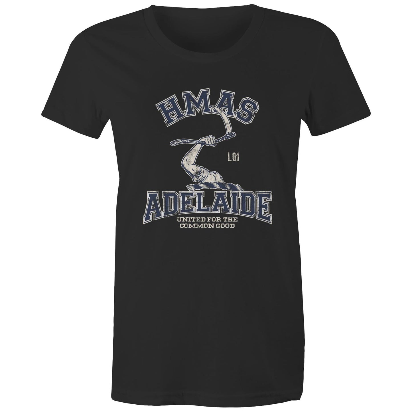 HMAS Adelaide (III) L01 Women's T-shirt (style Alpha, blue)