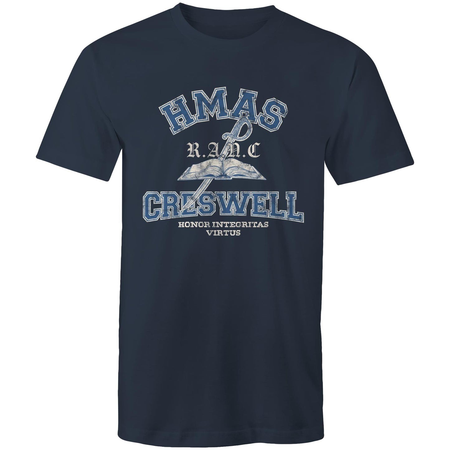 HMAS Creswell Men's T-shirt (Style Alpha, colour)