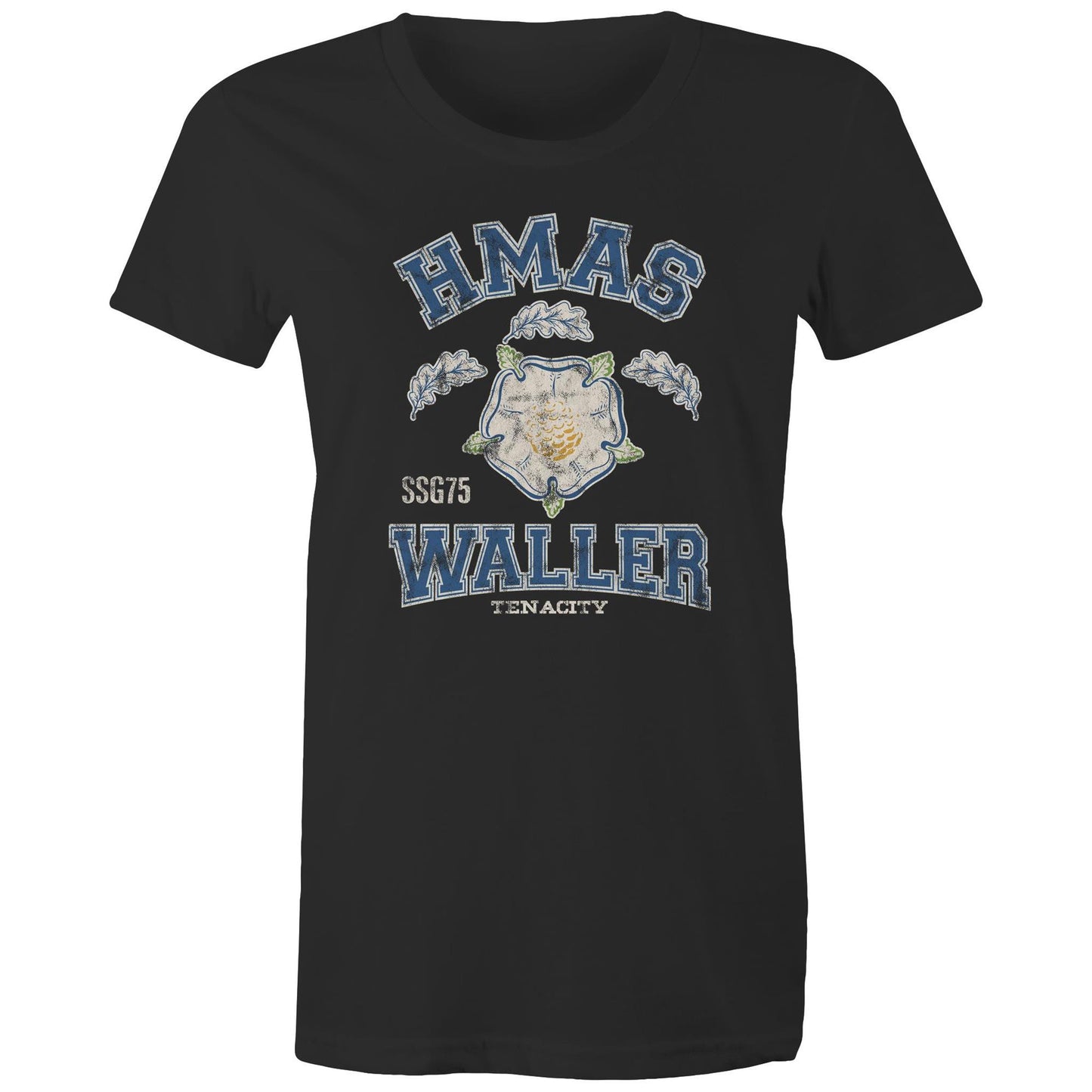 HMAS Waller SSG75 Women's T-shirt (style Alpha, colour)