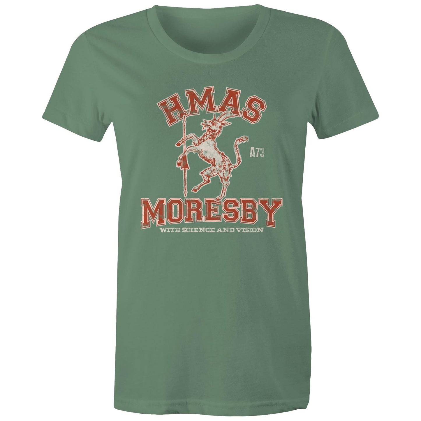 HMAS Moresby (II) A73 Women's T-shirt (style Alpha, colour)
