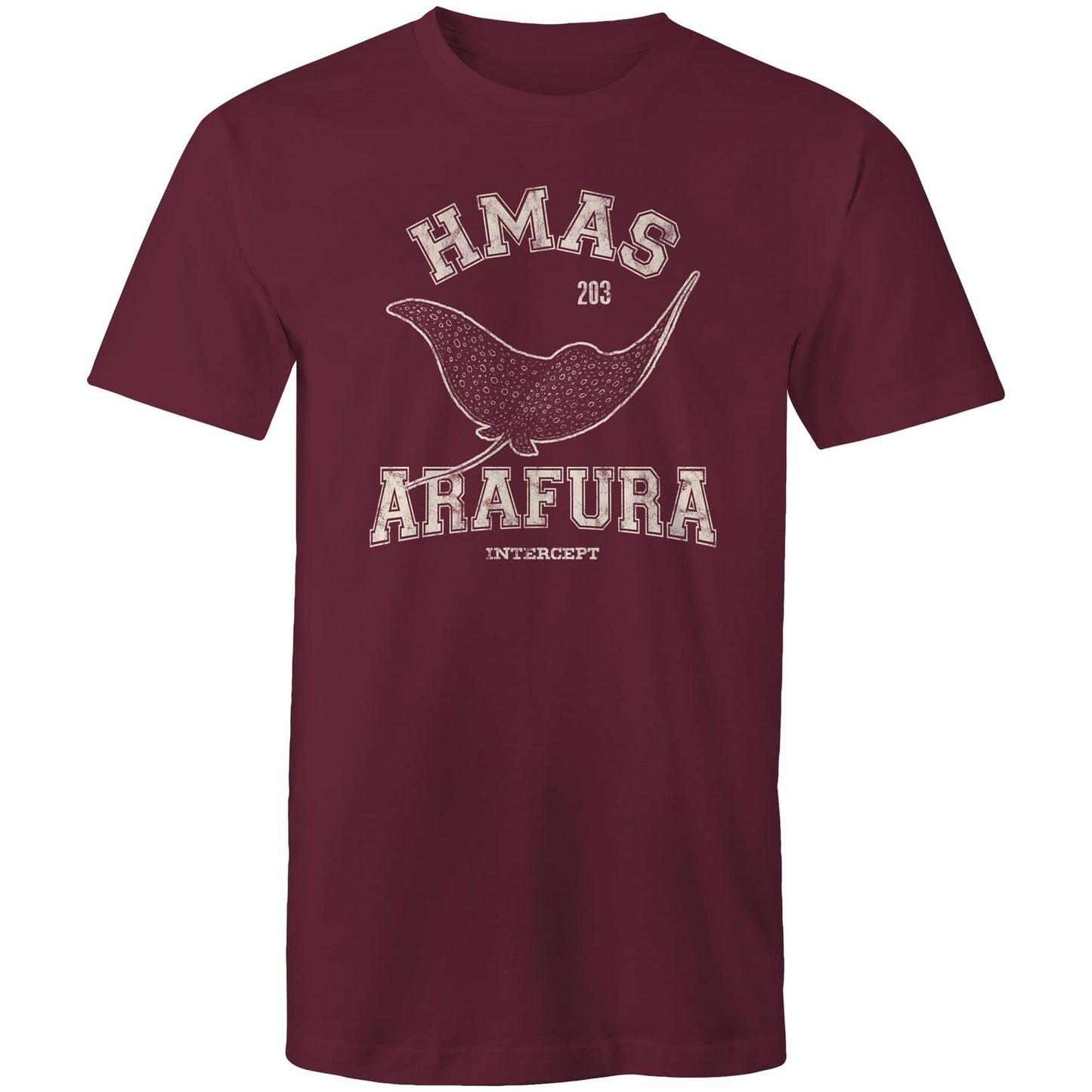 HMAS Arafura OPV203 Men's T-shirt (style Alpha, white)