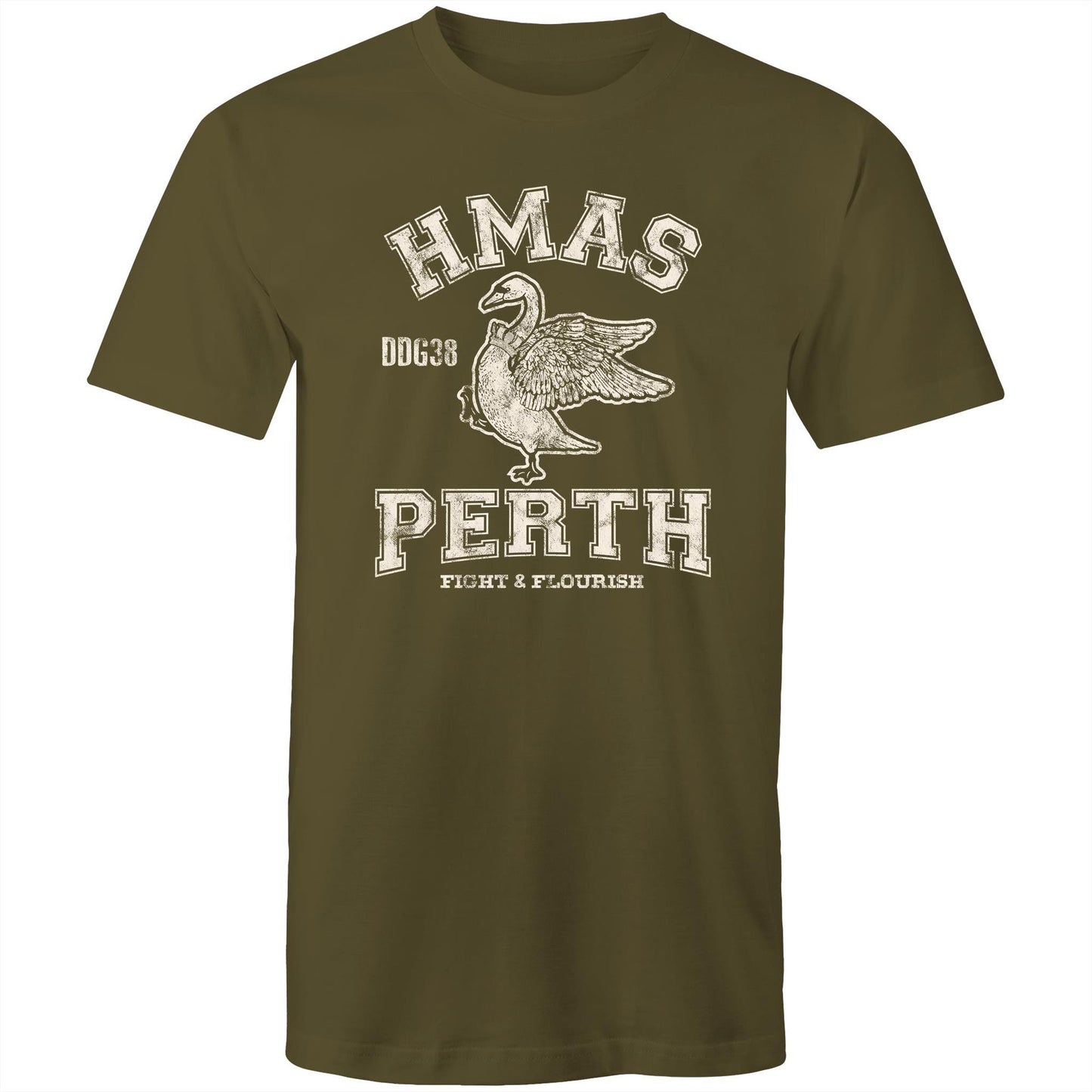 HMAS Perth (II) DDG38 Men's T-shirt (style Alpha, white)
