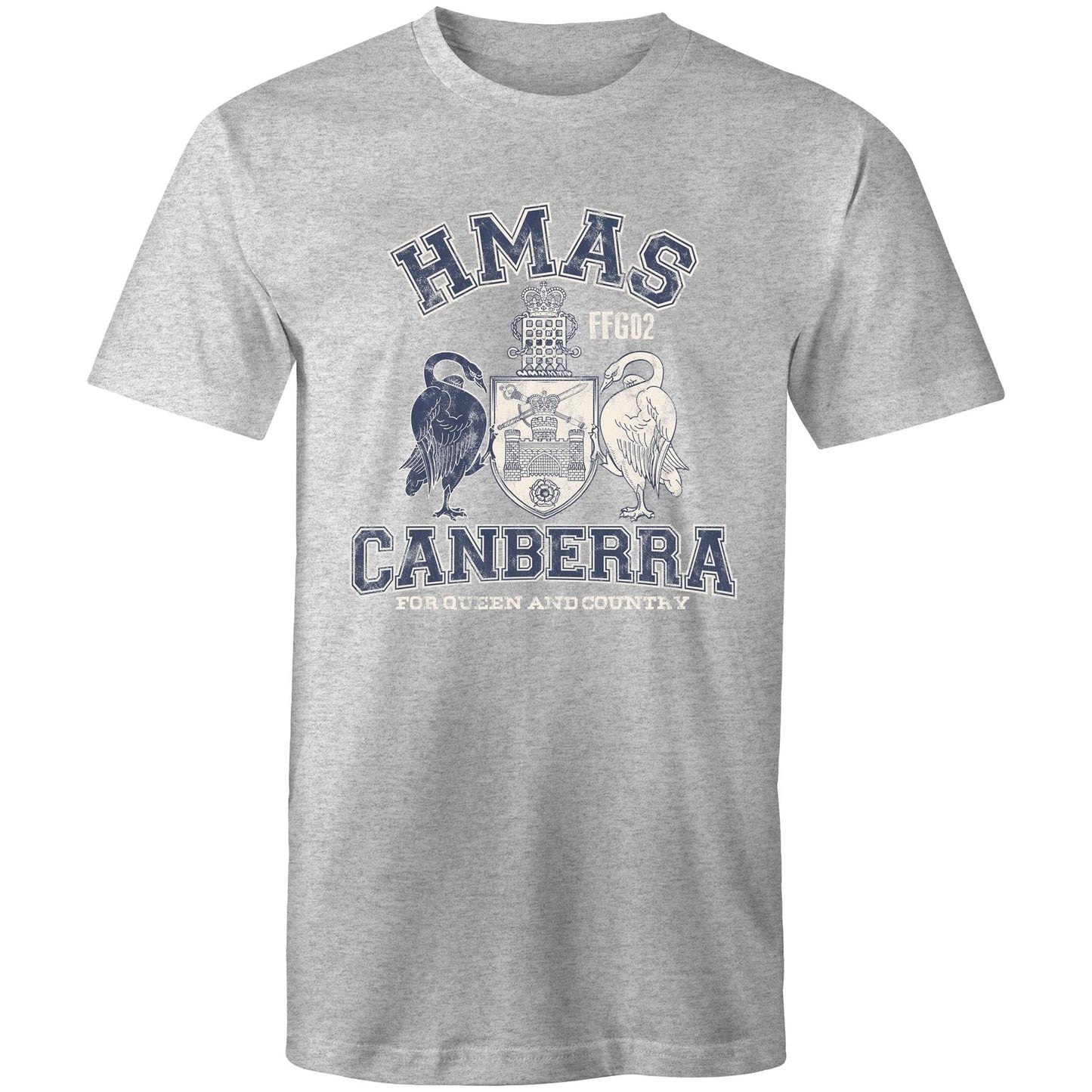 HMAS Canberra (II) FFG02 Men's T-shirt (style Alpha, blue)
