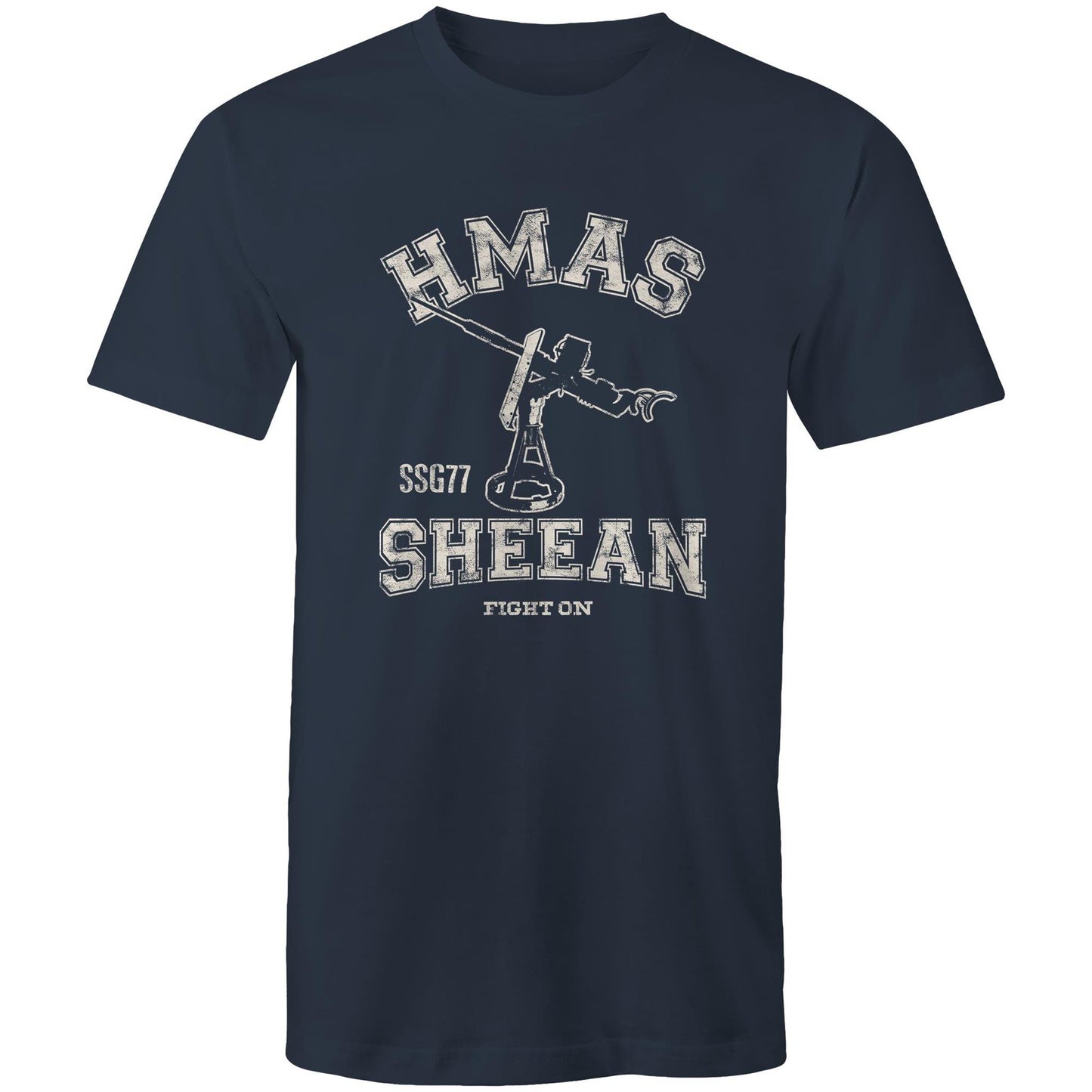 HMAS Sheean SSG77 Men's T-shirt (style Alpha, white)