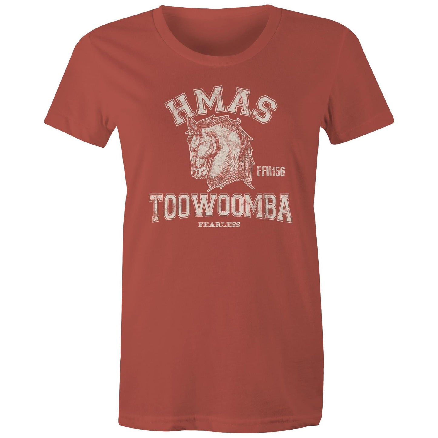 HMAS Toowoomba FFH156 Women's T-shirt (style Alpha, white)