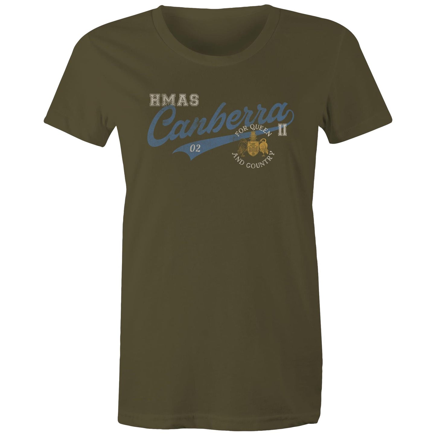 HMAS Canberra (II) FFG02 Women's T-shirt (style Bravo)