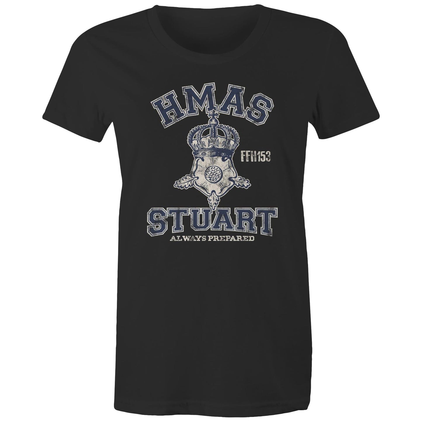 HMAS Stuart (III) FFH153 Women's T-shirt (style Alpha, blue)