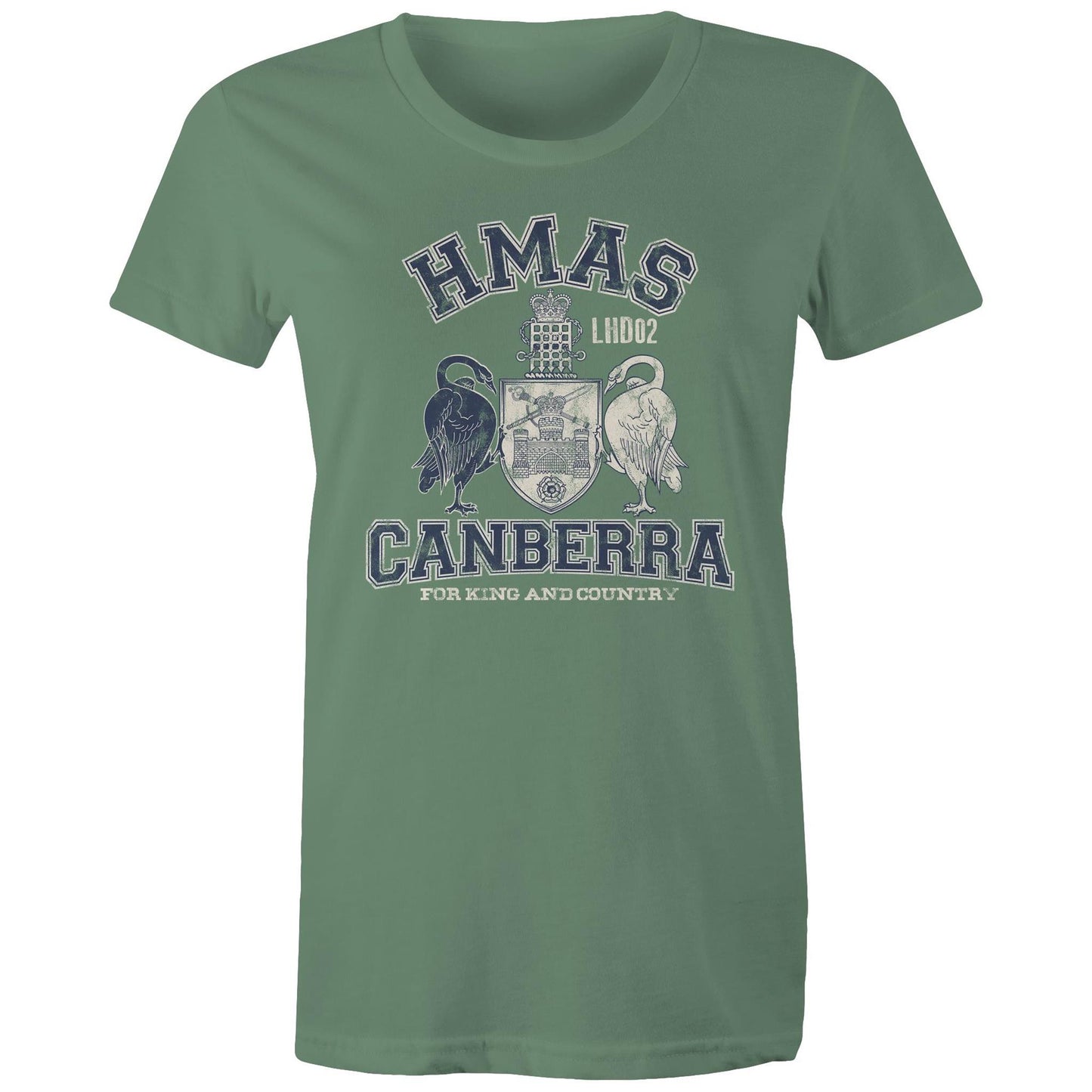 HMAS Canberra (III) L02 Women's T-shirt (style Alpha, blue)